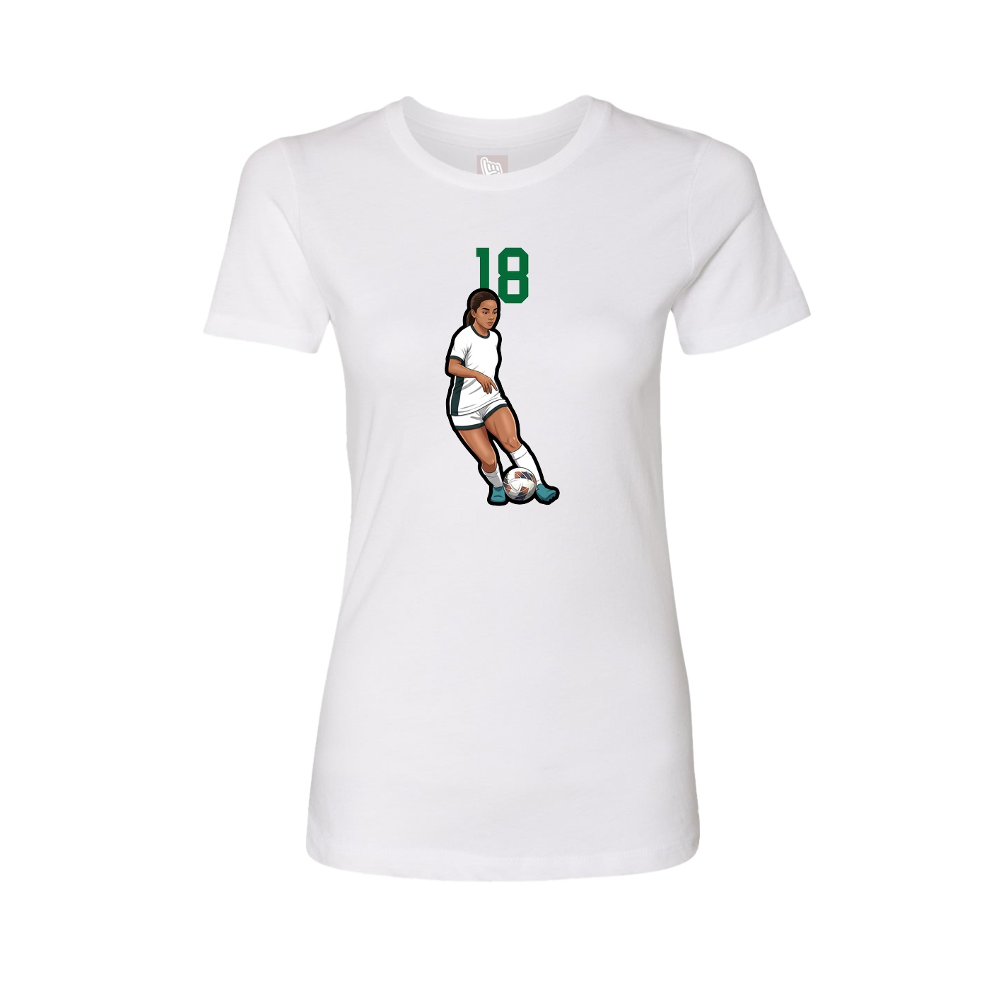 Womens Tee — Number Top in White