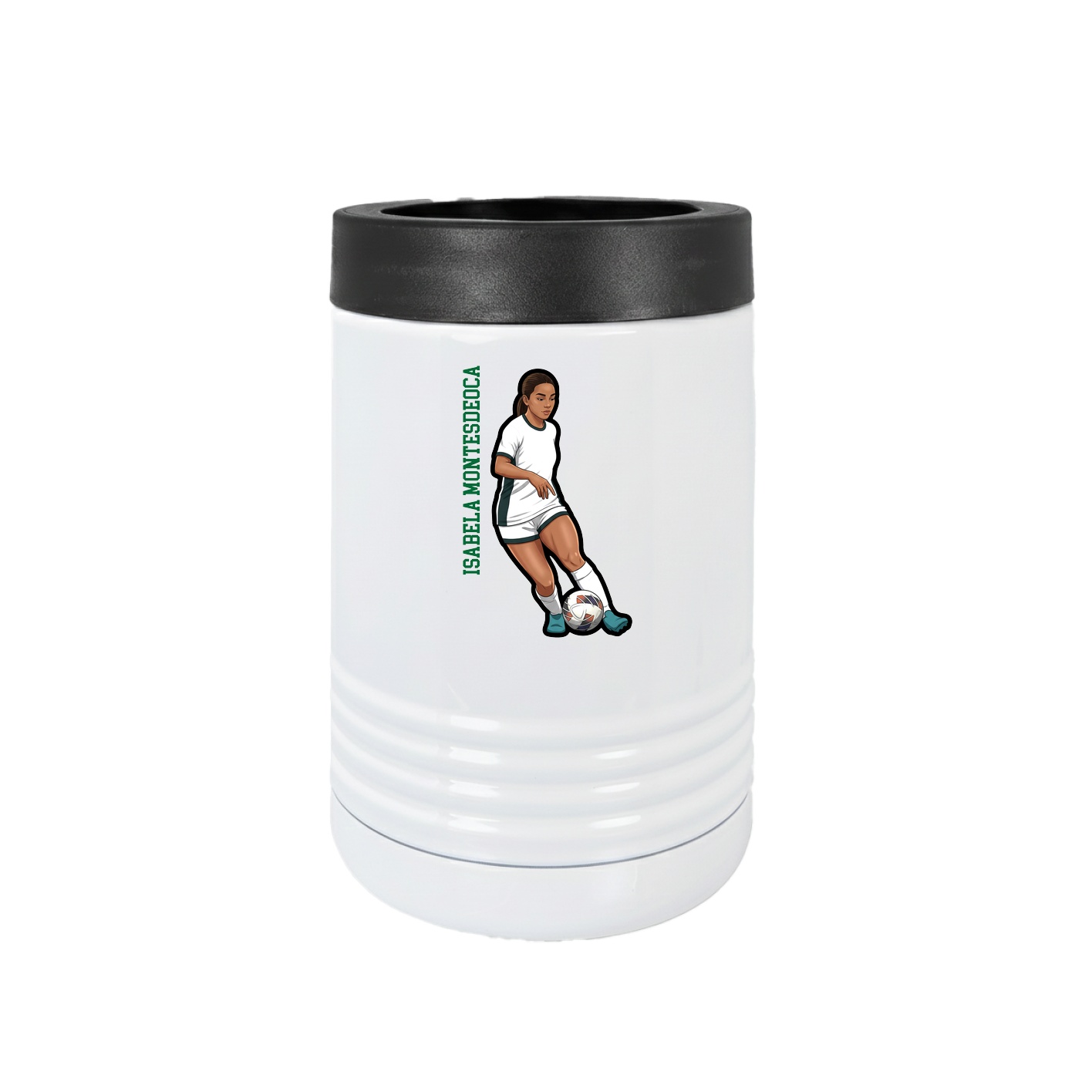 Beverage Holder — Name Vertical in White