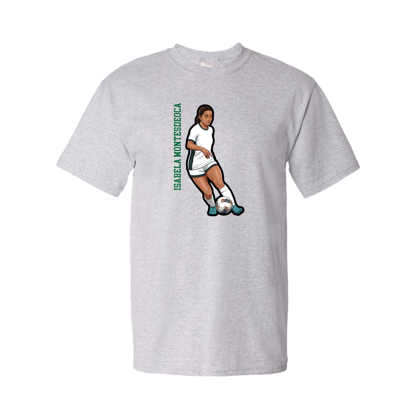 Tee — Name Vertical in Grey