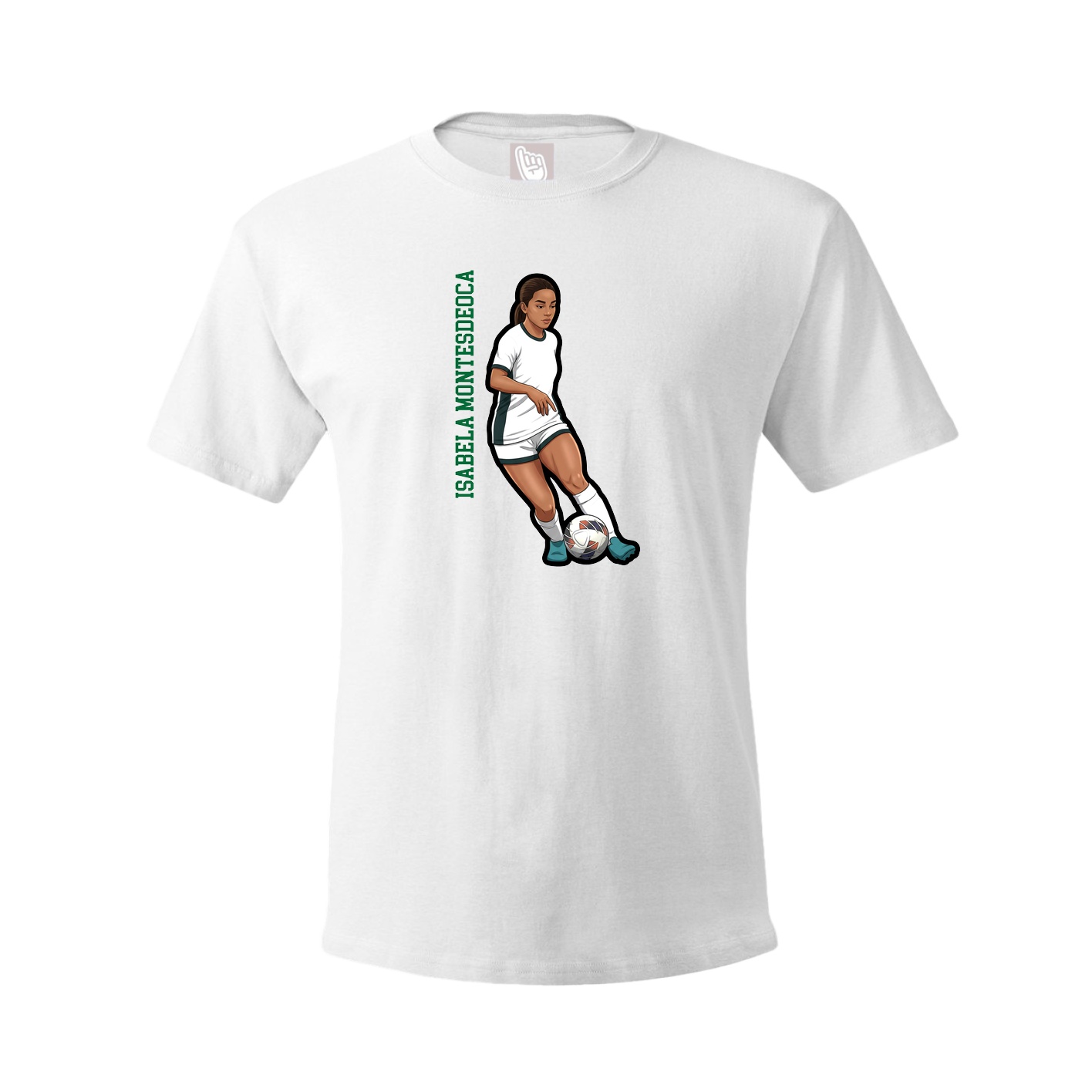 Tee — Name Vertical in White
