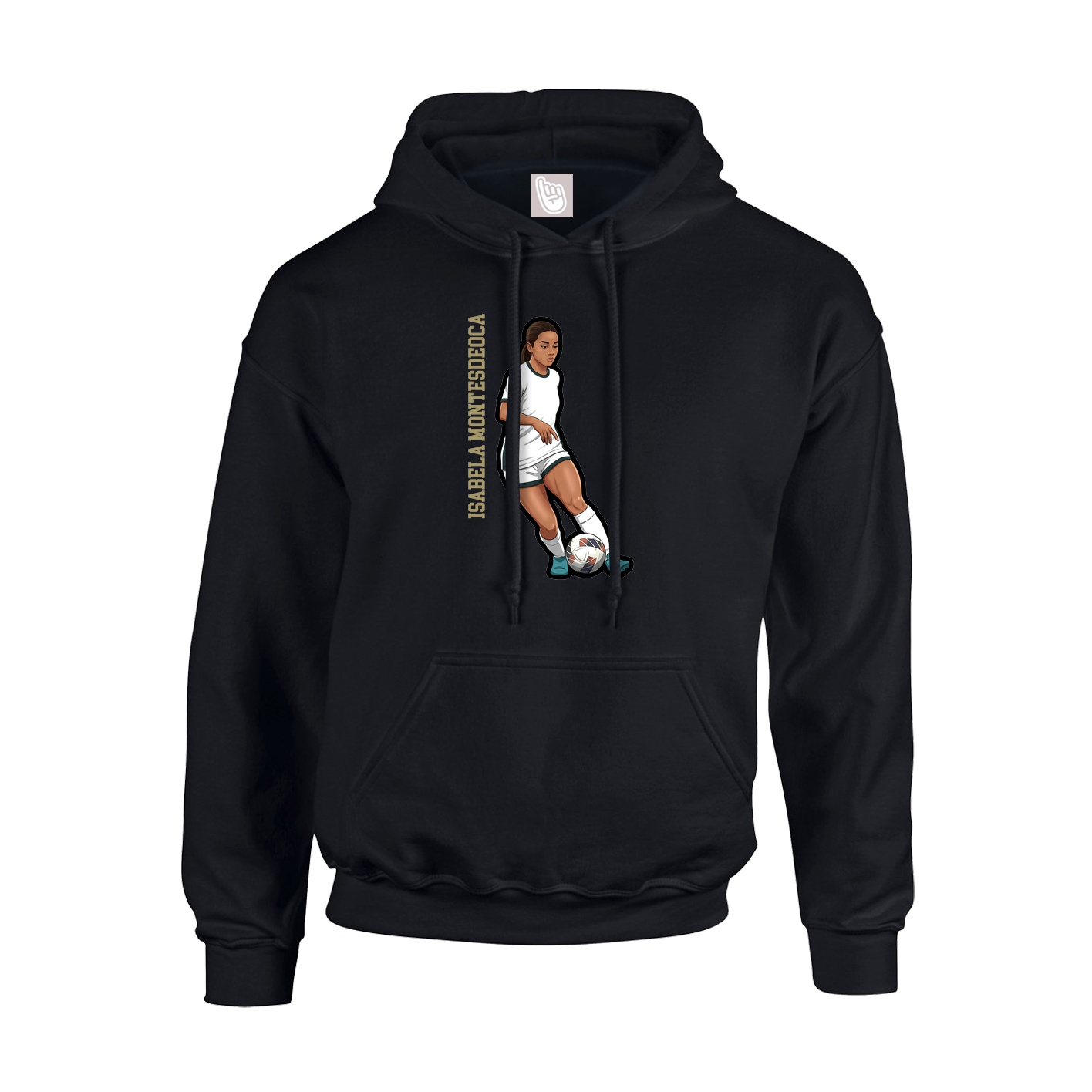 Youth Hoodie — Name Vertical in Black