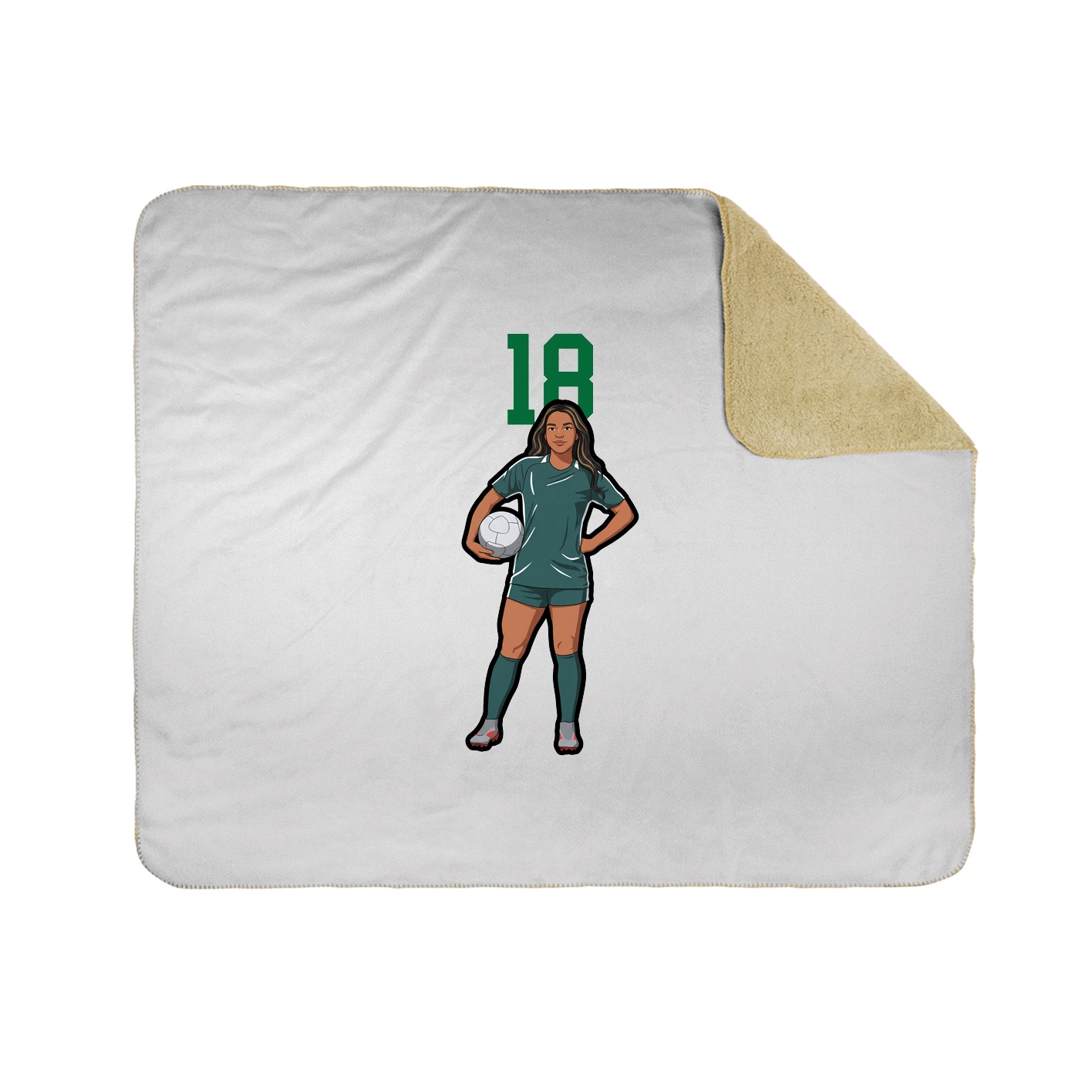 Throw Blanket — Number Top in White