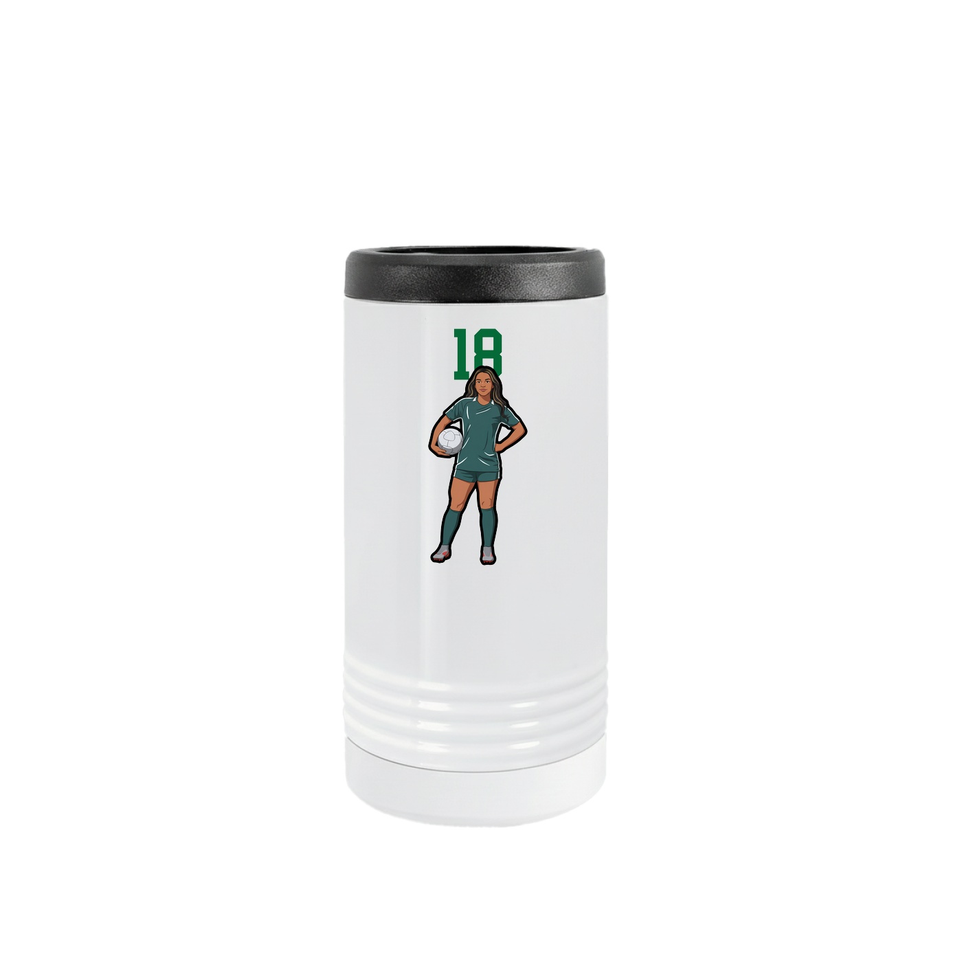 Slim Beverage Holder — Number Top in White