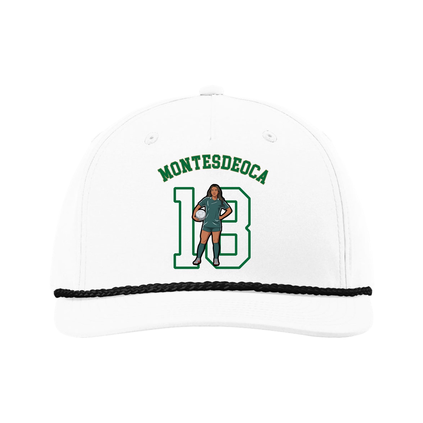 Five-Panel Classic Rope Cap — Shirsey Arch in White