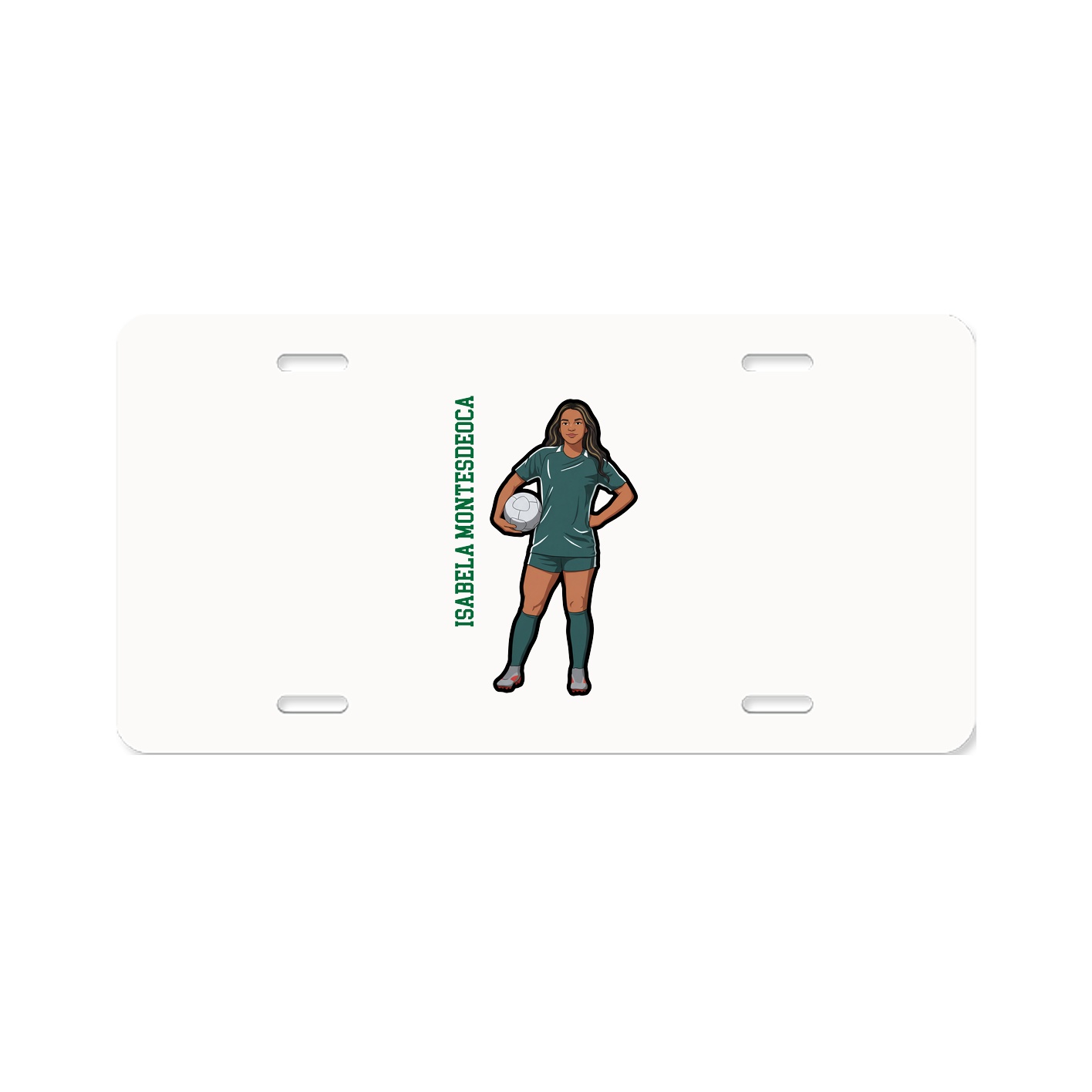 License Plate — Name Vertical in Classic