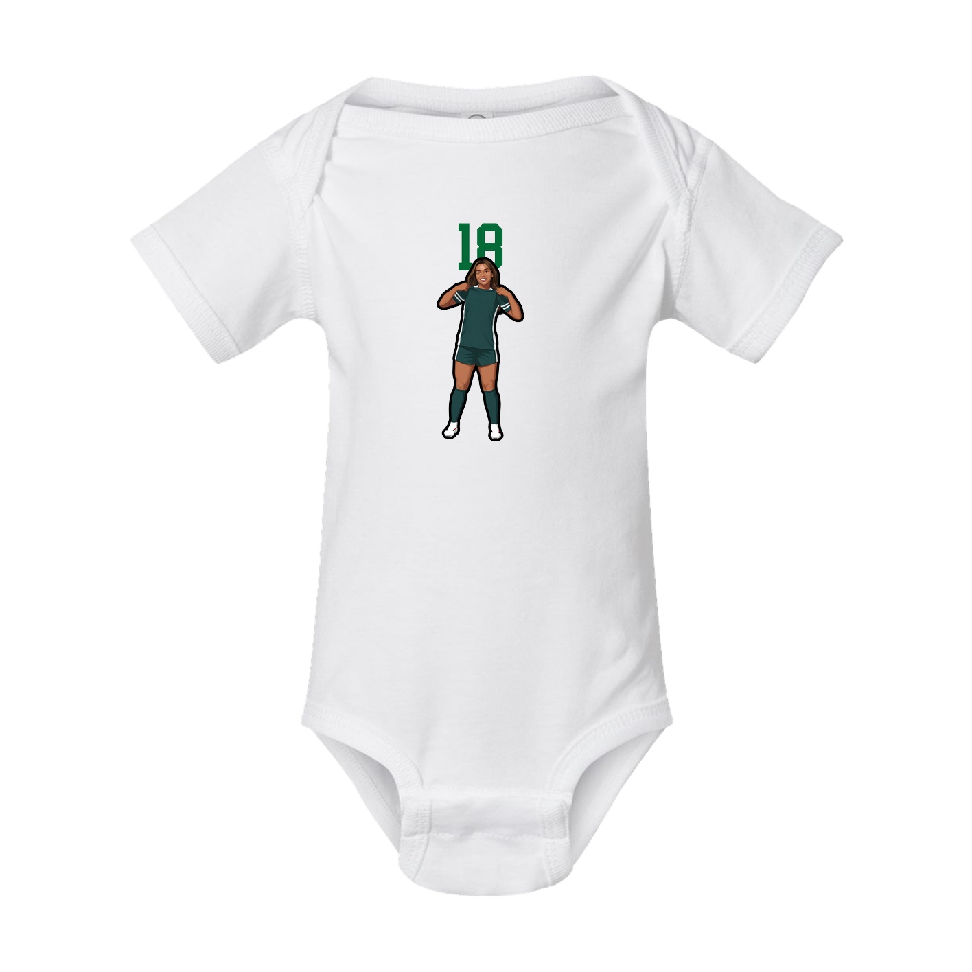 Baby Onesie — Number Top in White
