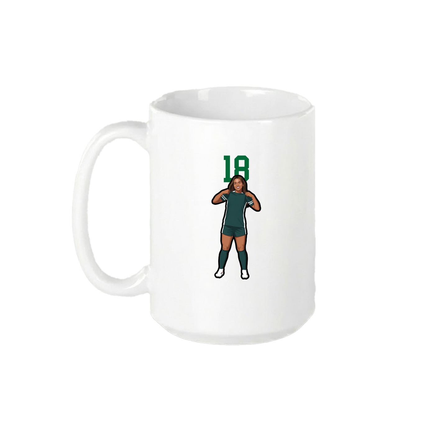 15oz Coffee Mug — Number Top in White