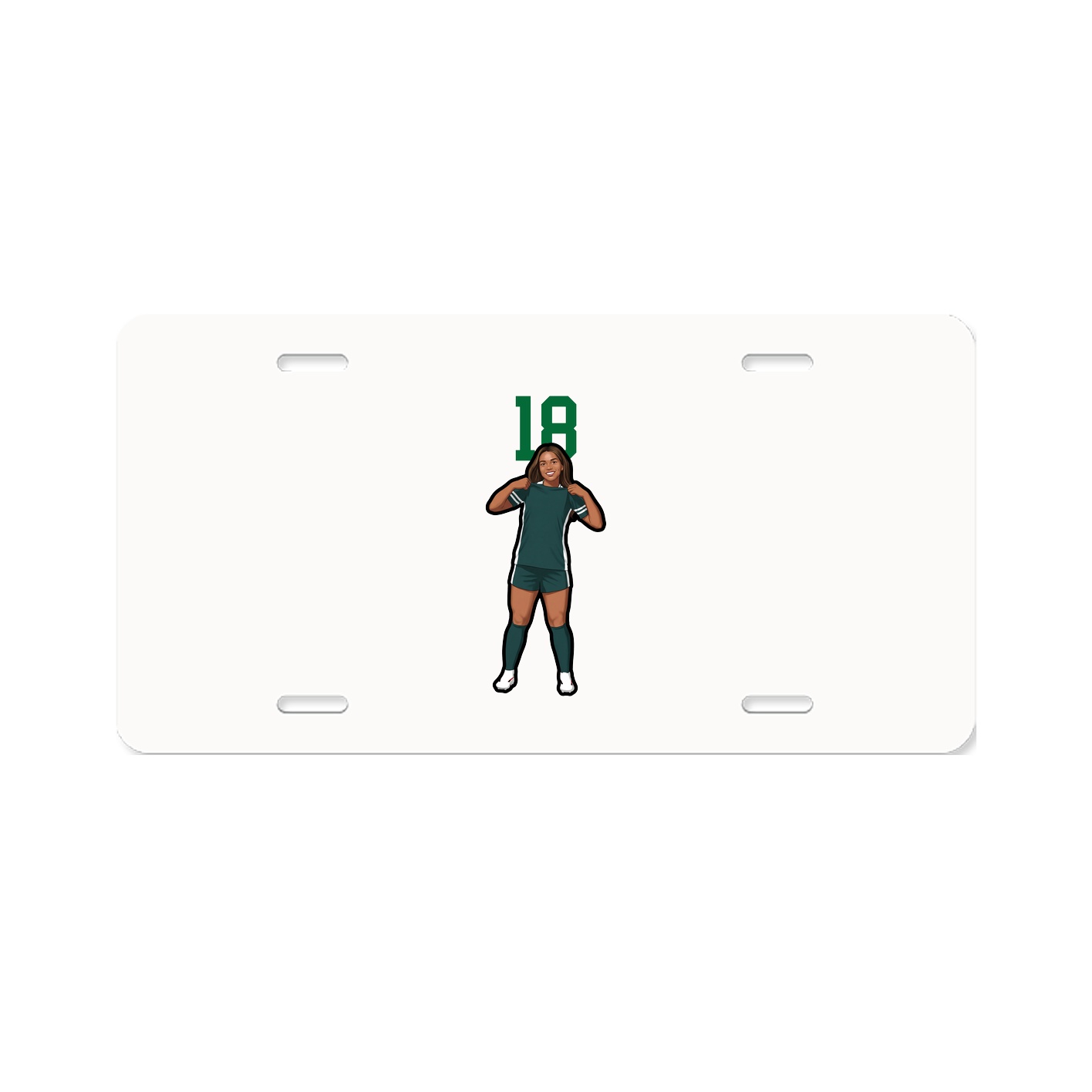 License Plate — Number Top in Classic