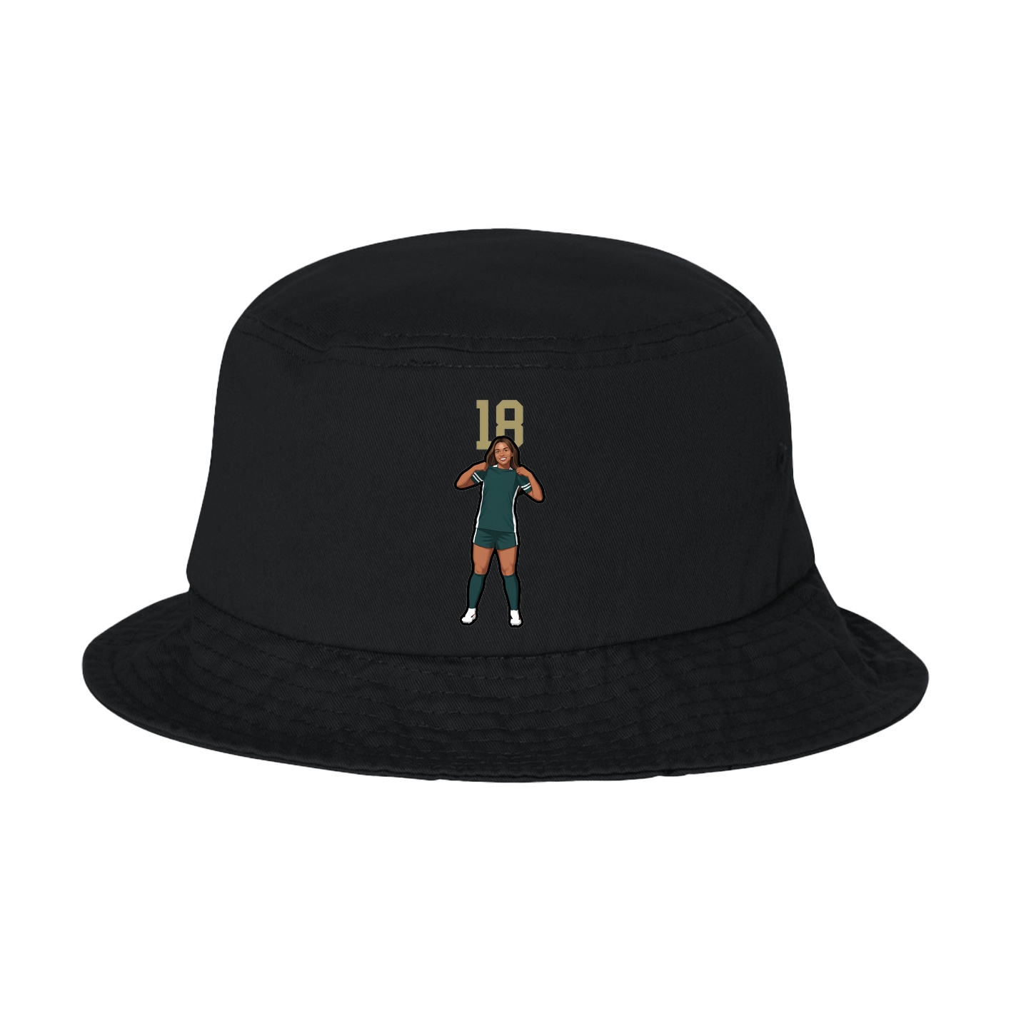 Bucket Cap — Number Top in Black