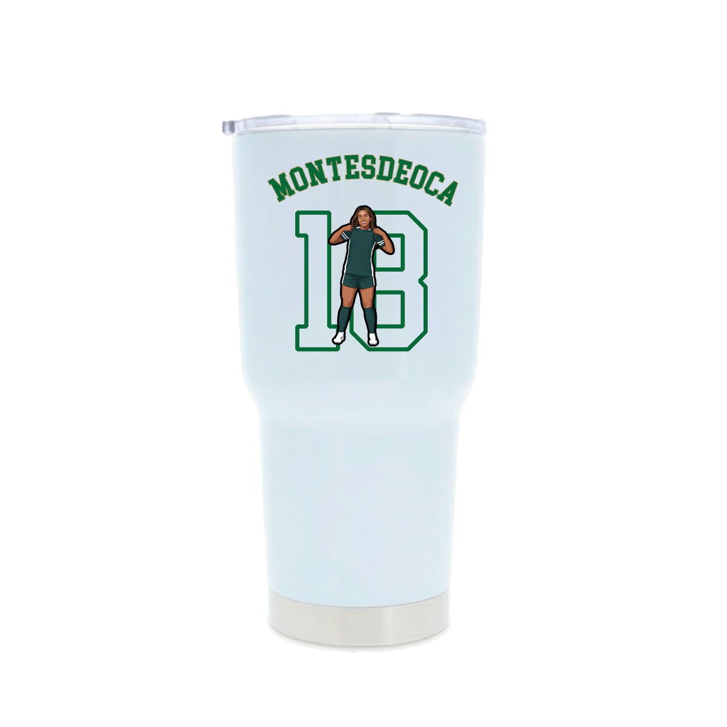 30oz Stainless Steel Tumbler — Shirsey Arch in White