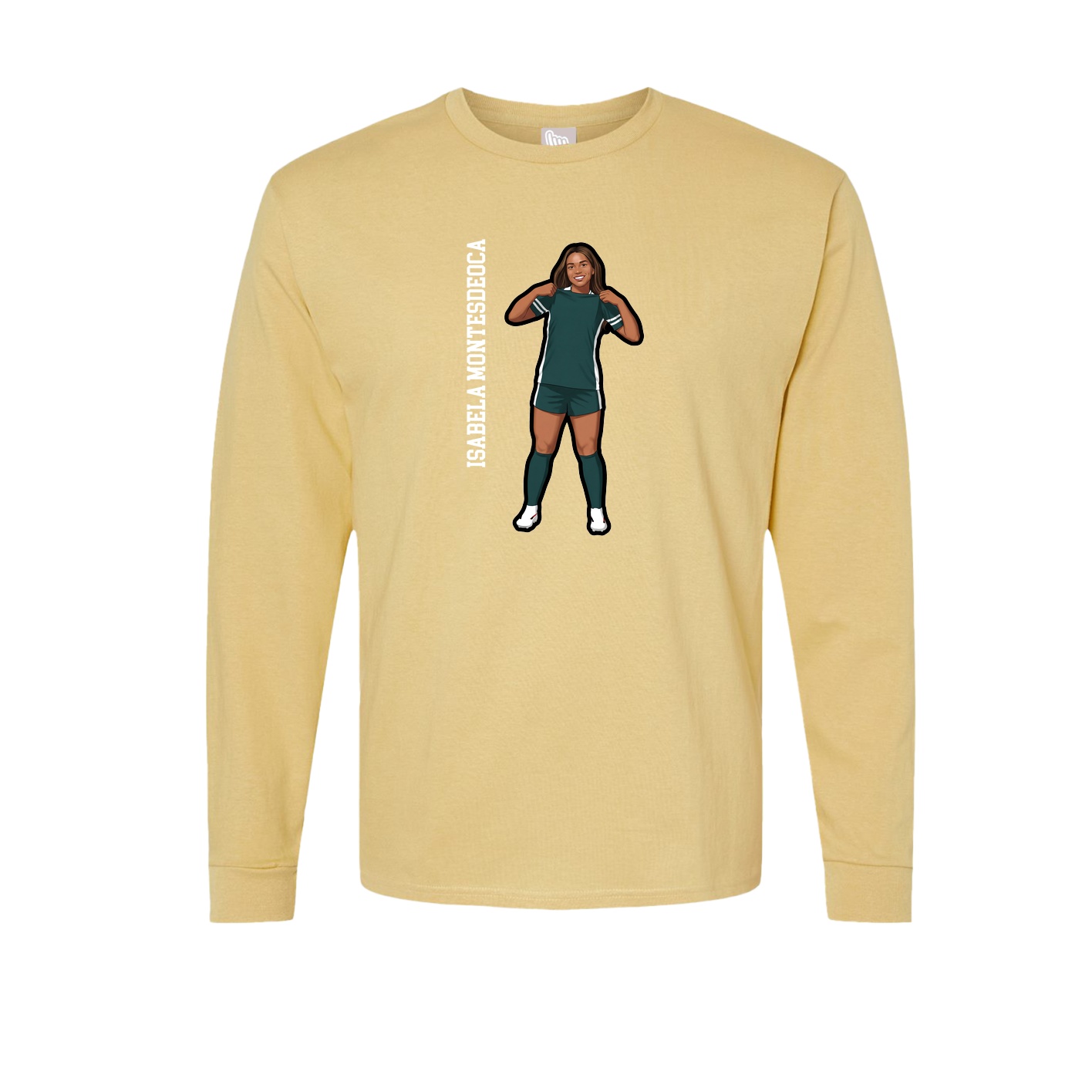 Long Sleeve Tee — Name Vertical in Vegas Gold