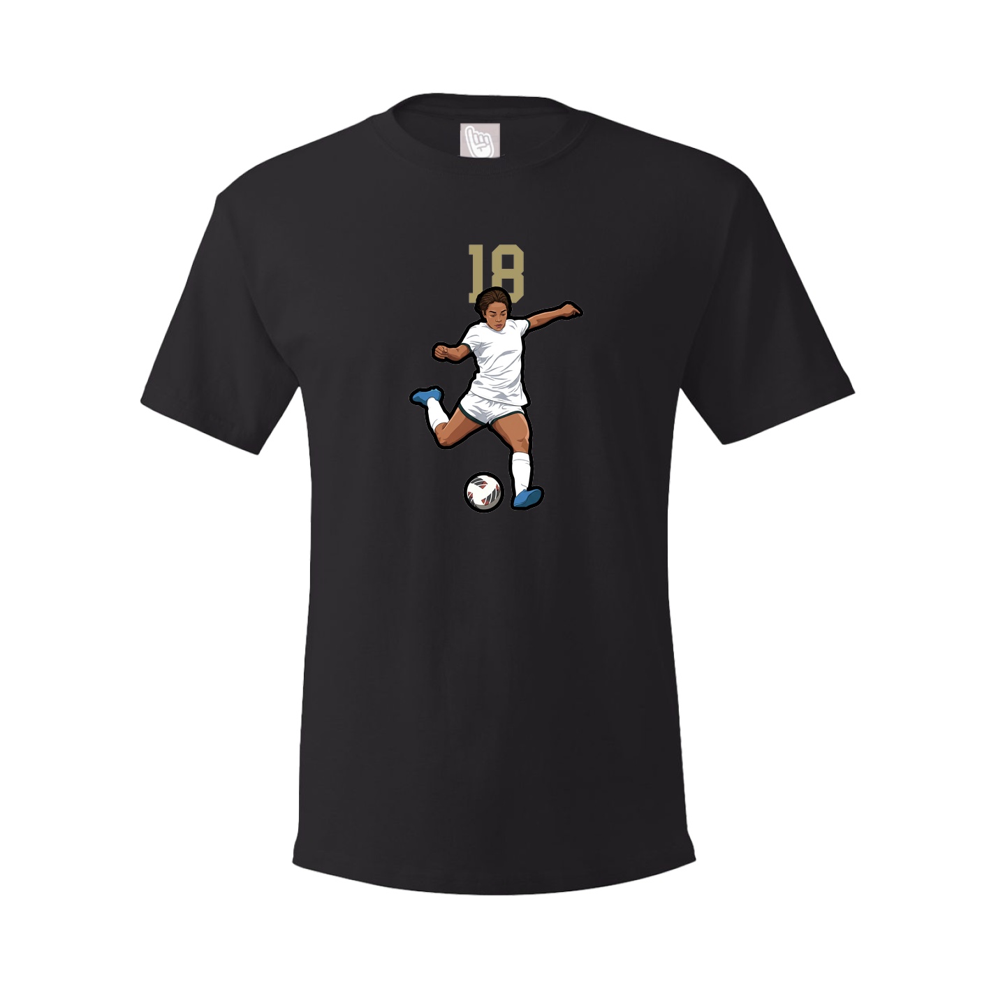 Youth Tee — Number Top in Black
