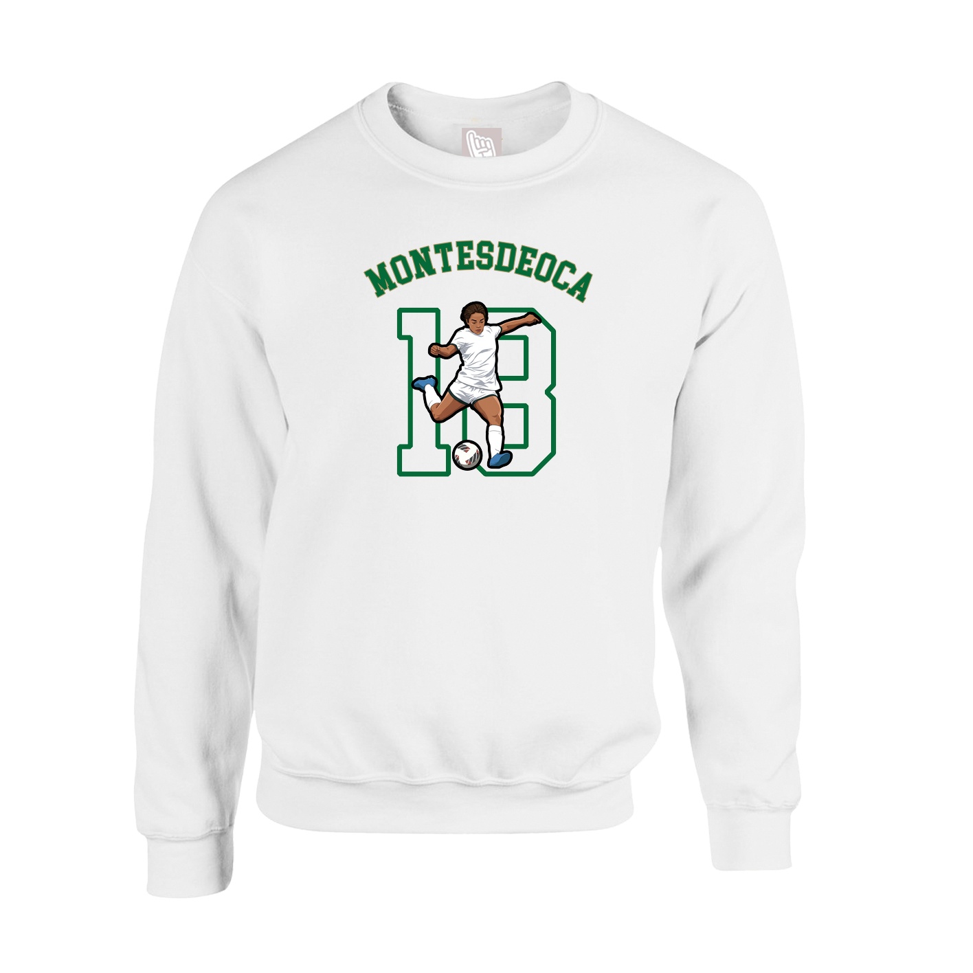 Fleece Crew — Shirsey Arch in White