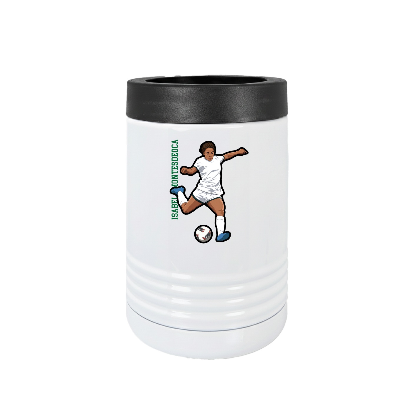 Beverage Holder — Name Vertical in White