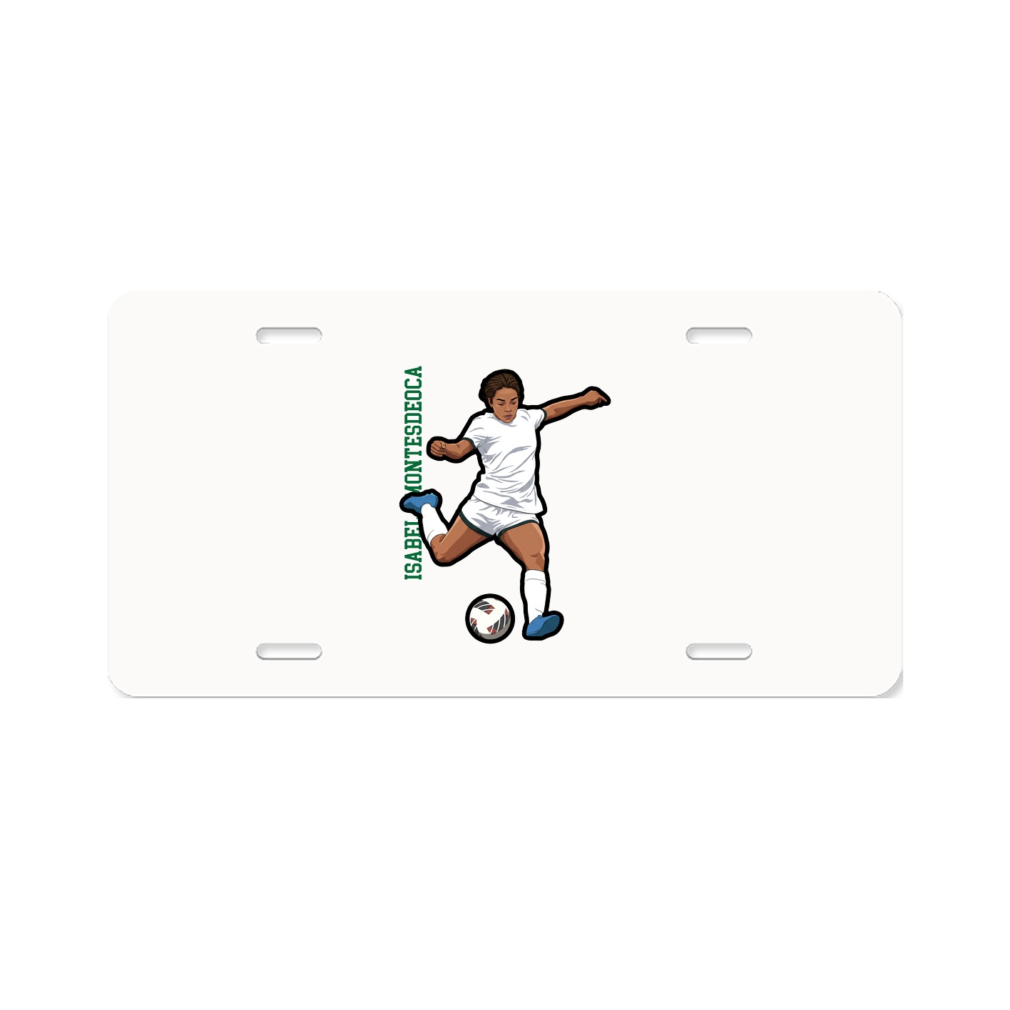 License Plate — Name Vertical in Classic