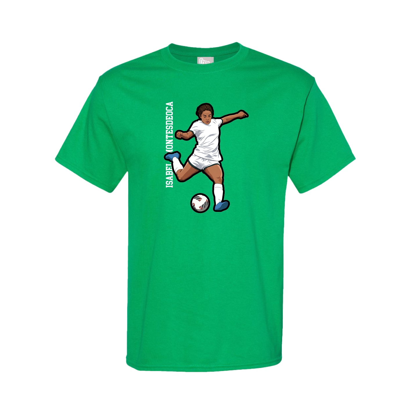 Tee — Name Vertical in Green