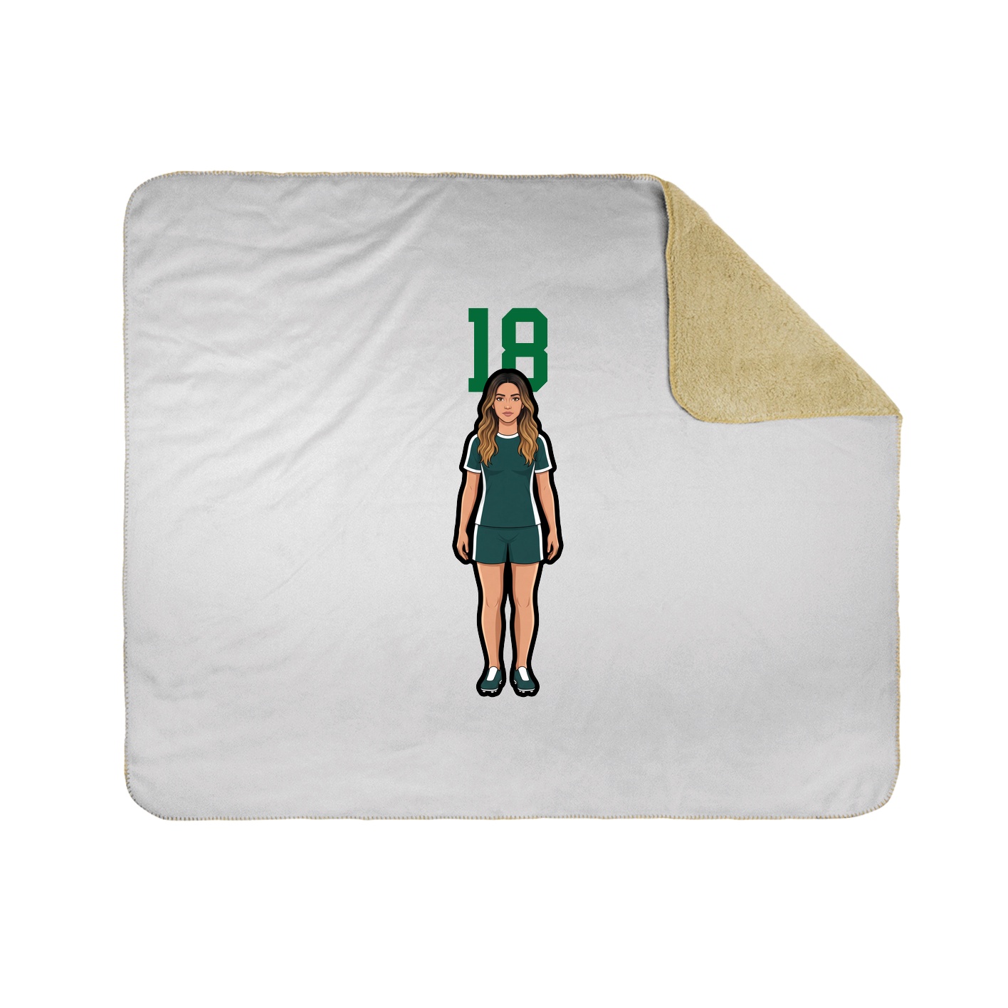 Throw Blanket — Number Top in White