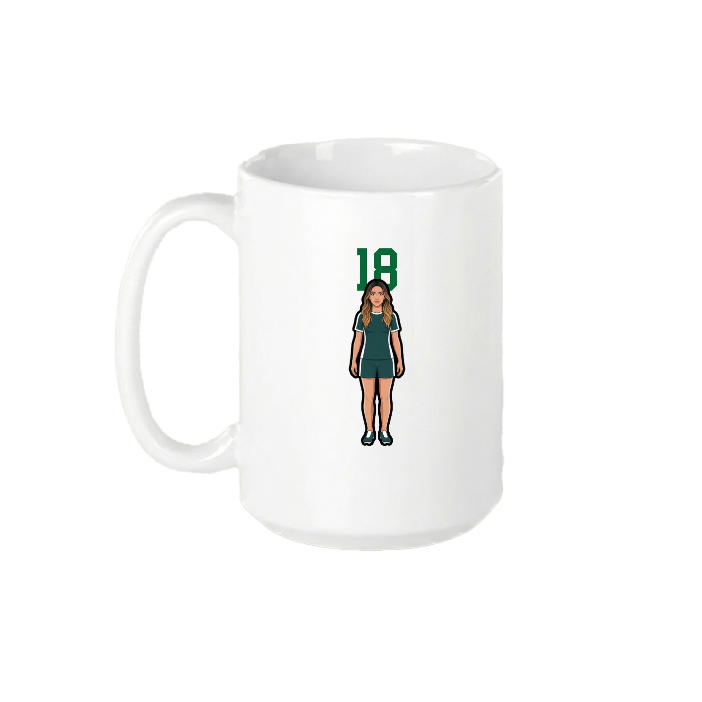15oz Coffee Mug — Number Top in White