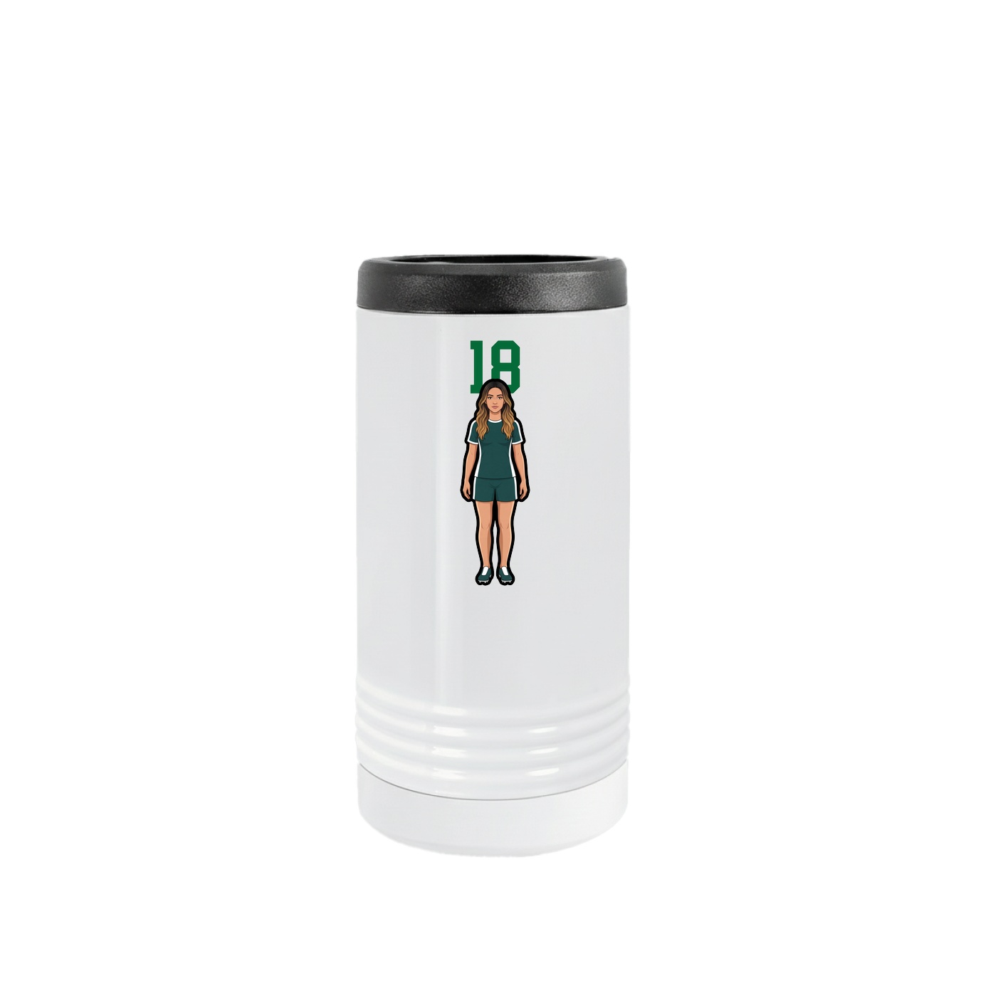 Slim Beverage Holder — Number Top in White