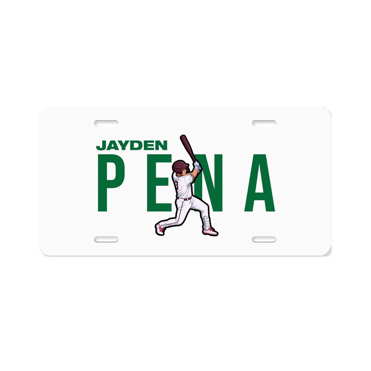 License Plate — Player Name in Classic