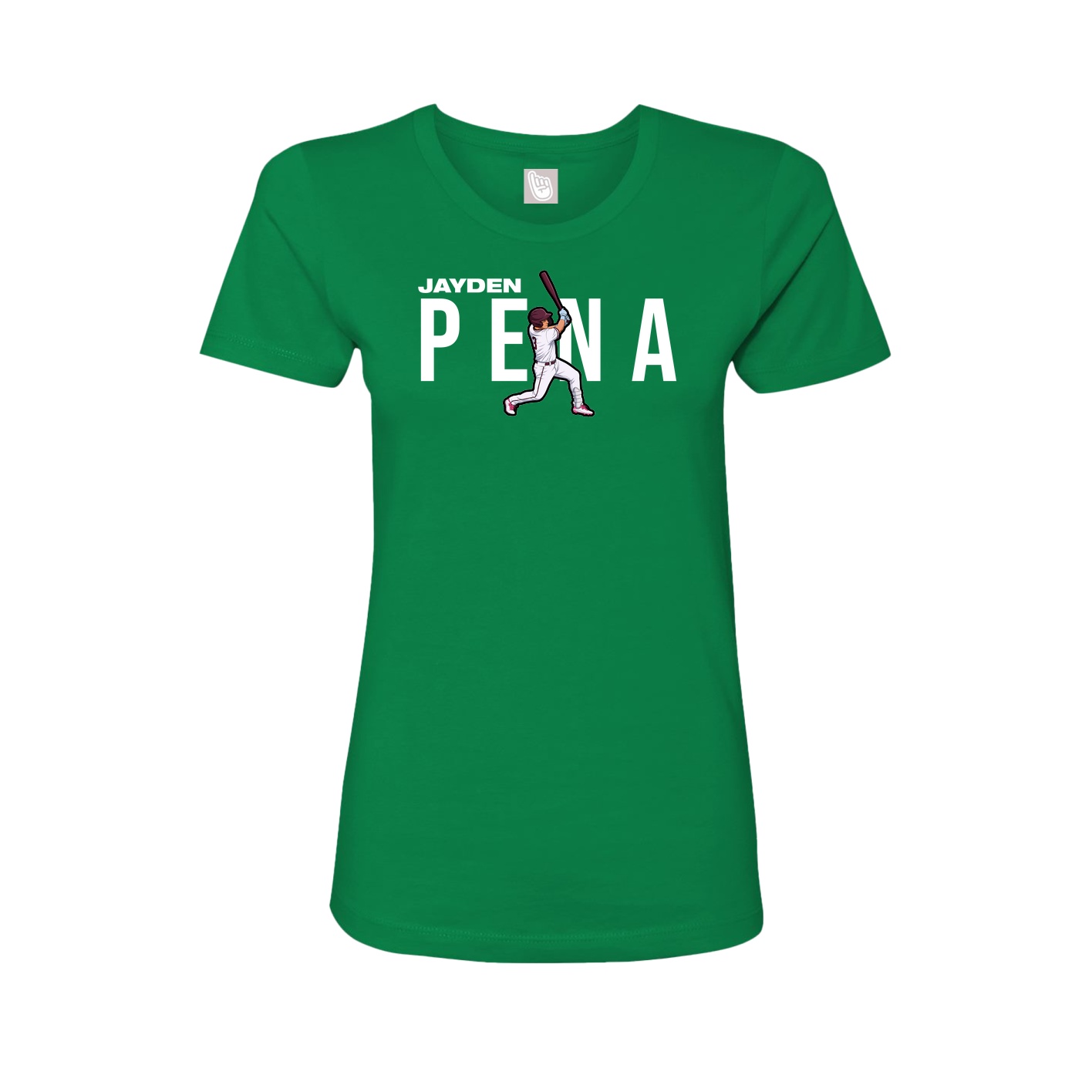 Fitted Women's Tee — Player Name in Green