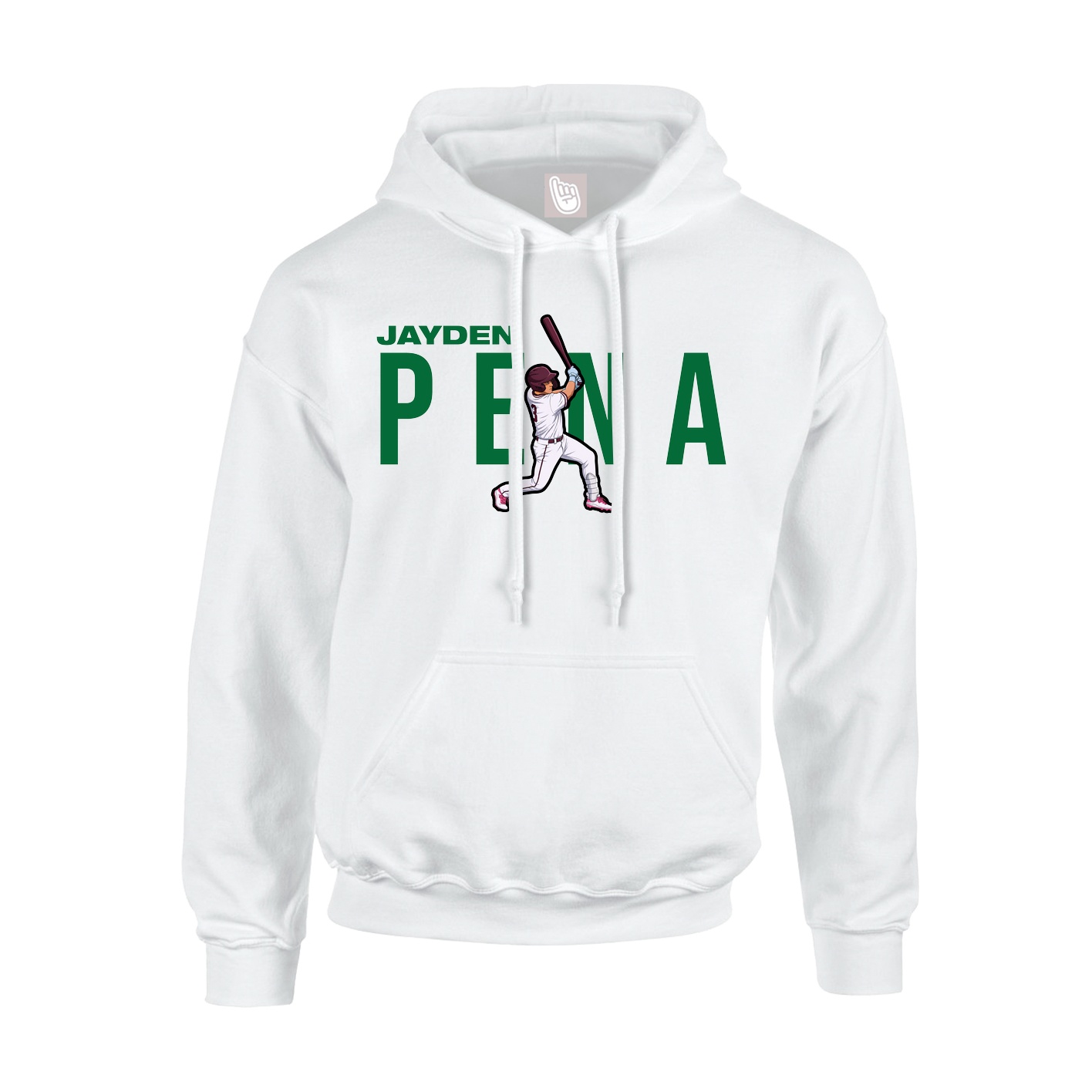 Youth Hoodie — Player Name in White