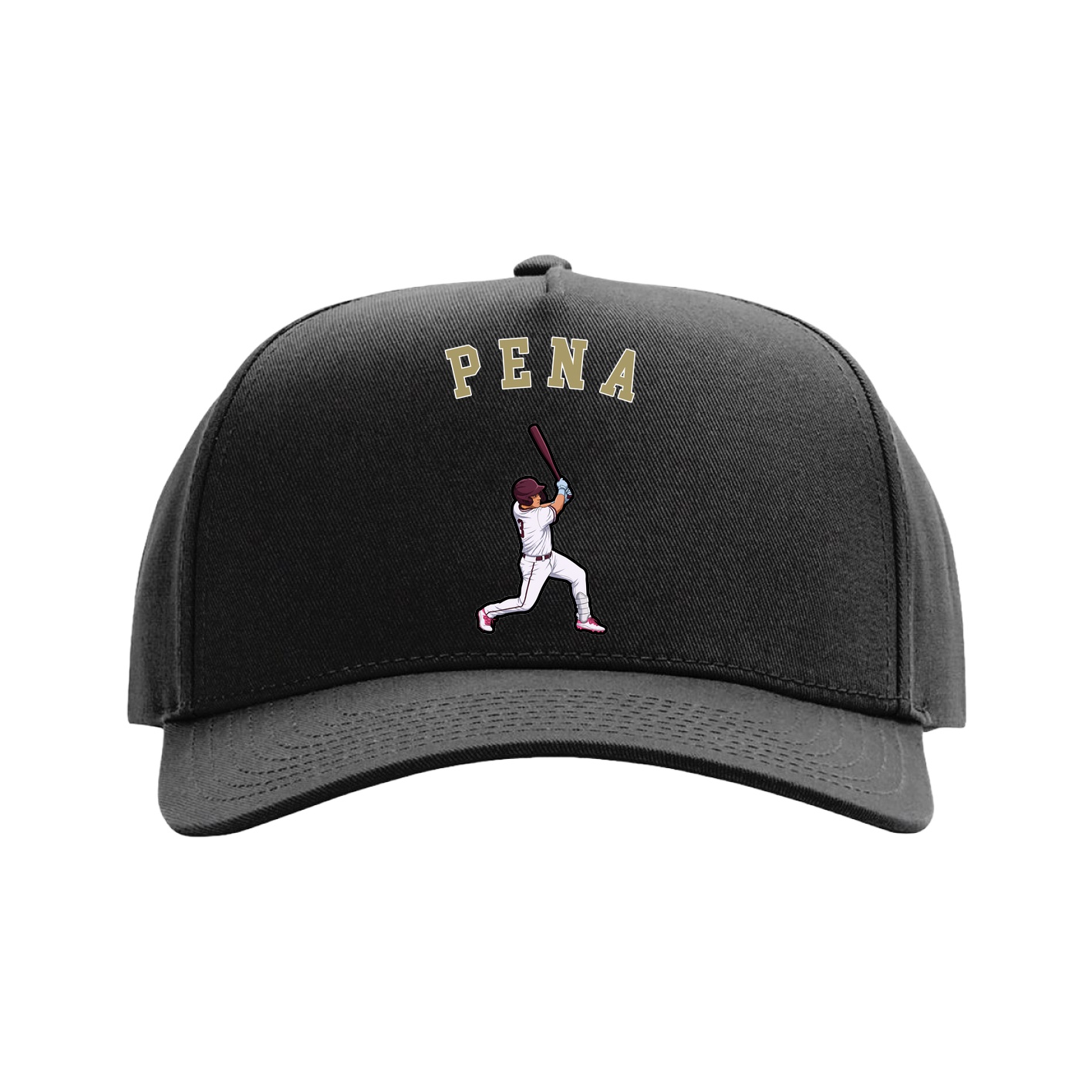 Full Fabric Five-Panel Champ Cap — Shirsey Arch in Black