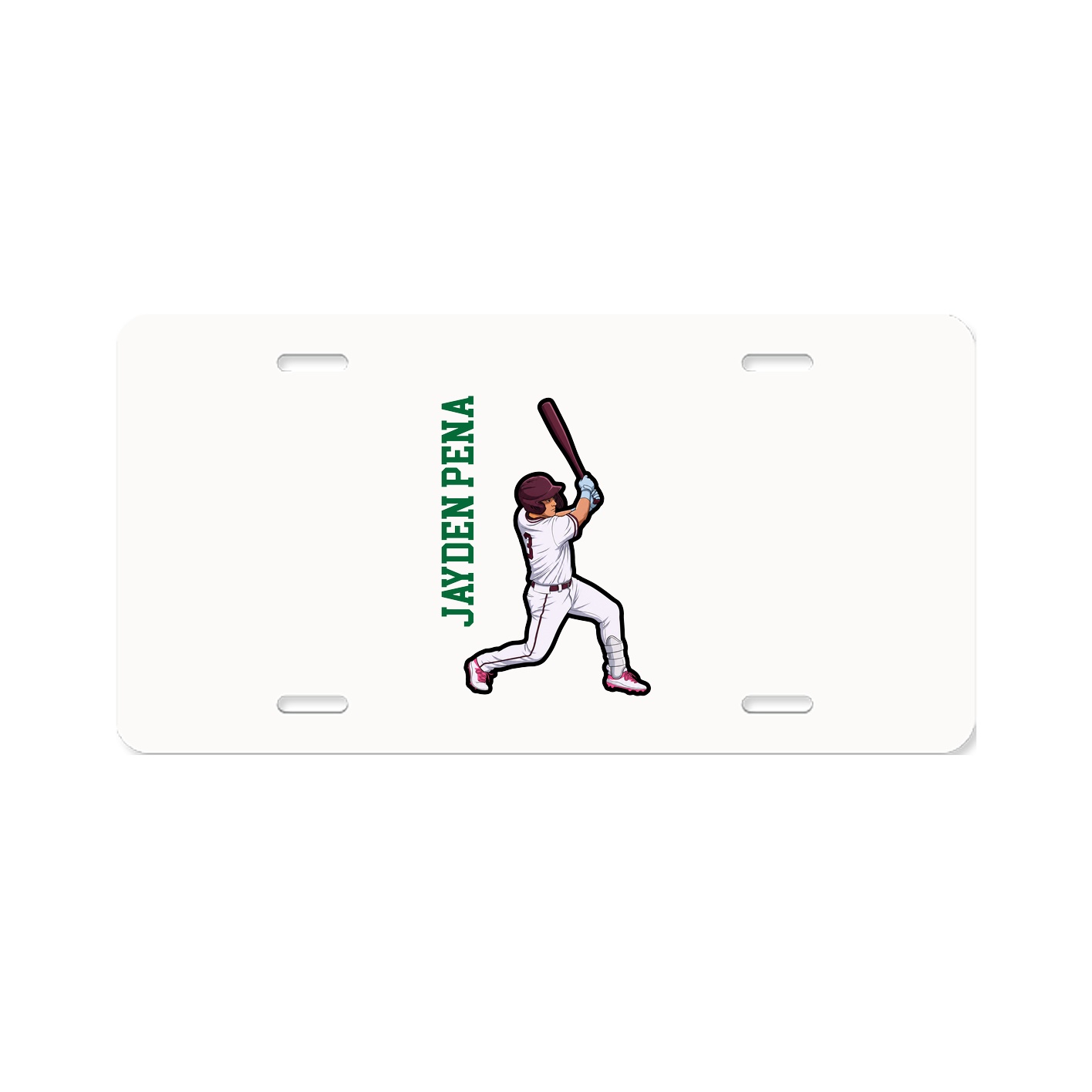 License Plate — Name Vertical in Classic