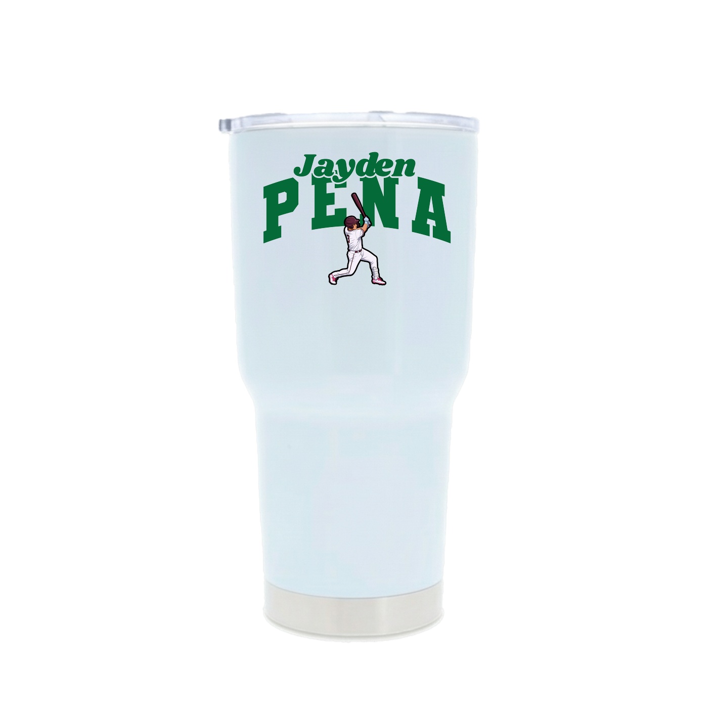30oz Stainless Steel Tumbler — Signature Arch in White