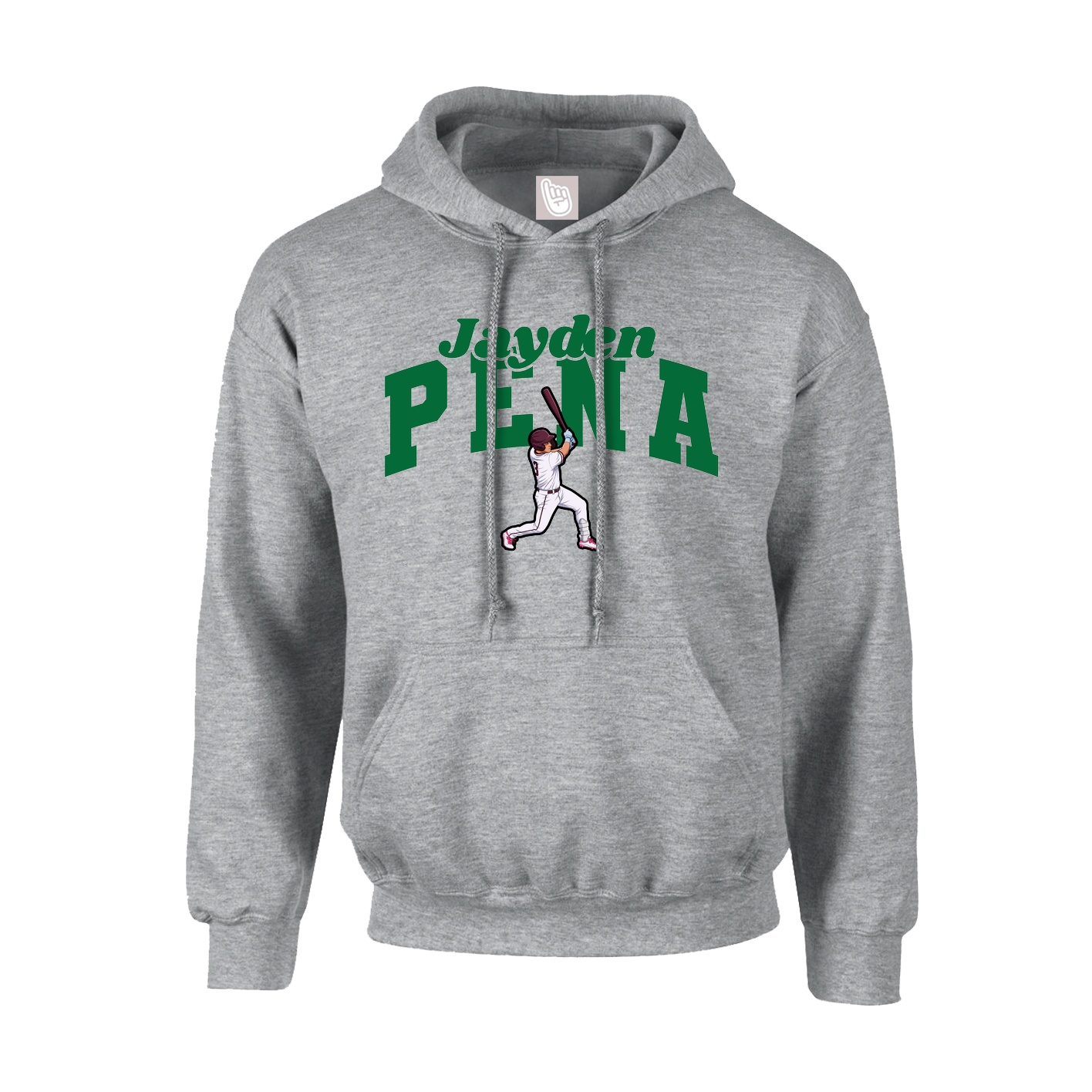 Youth Hoodie — Signature Arch in Grey