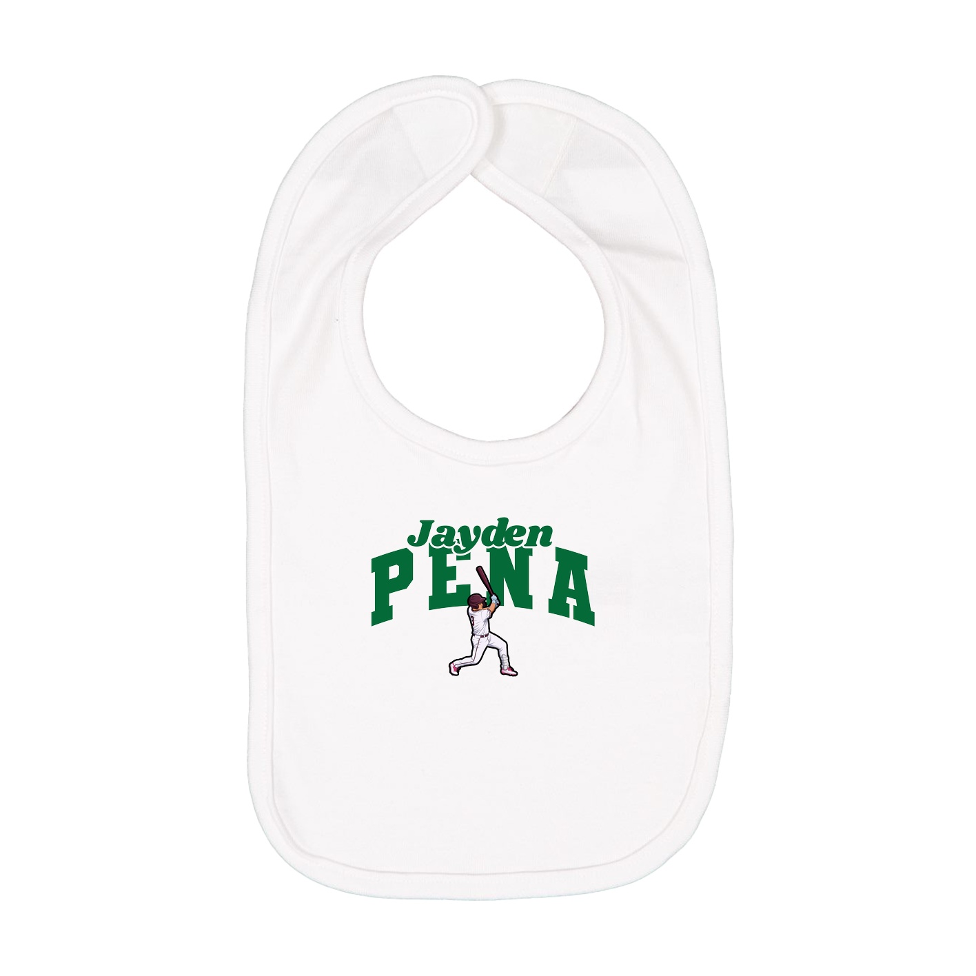 Infant Bib — Signature Arch in White