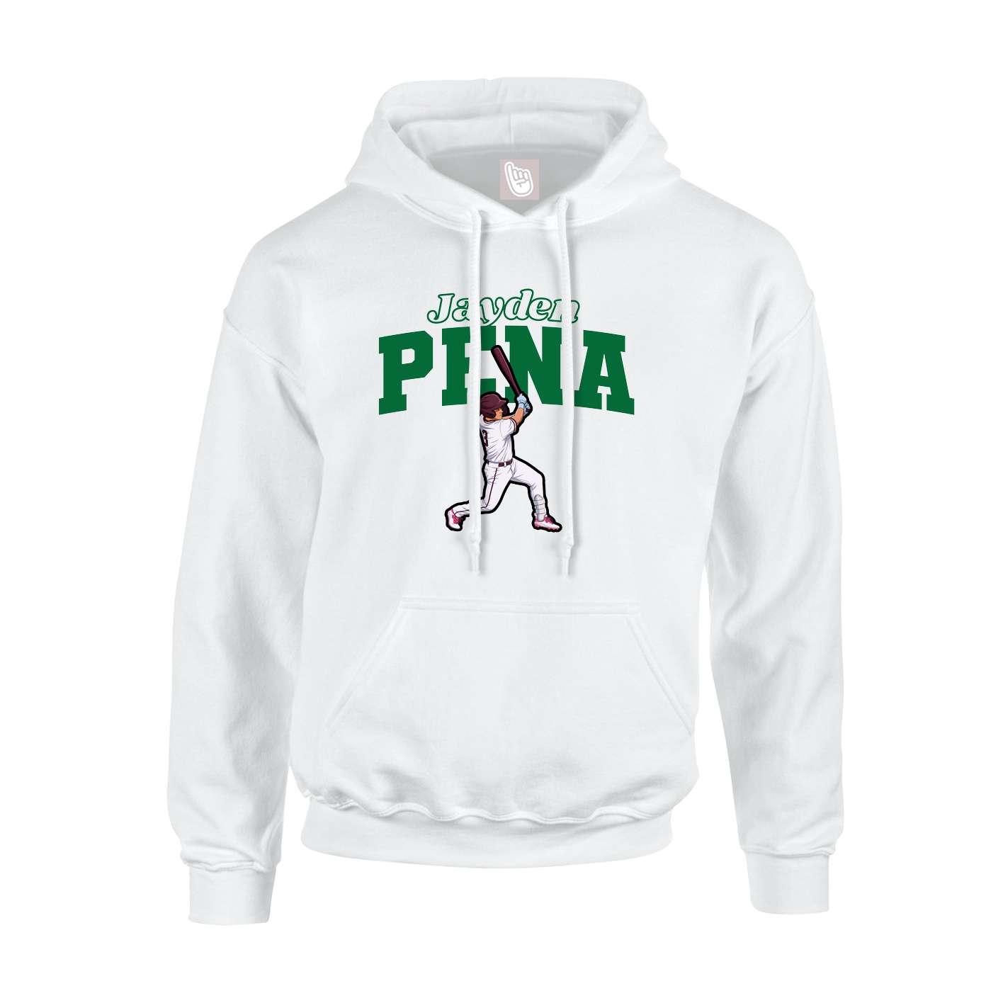 Hoodie — Name Arch in White