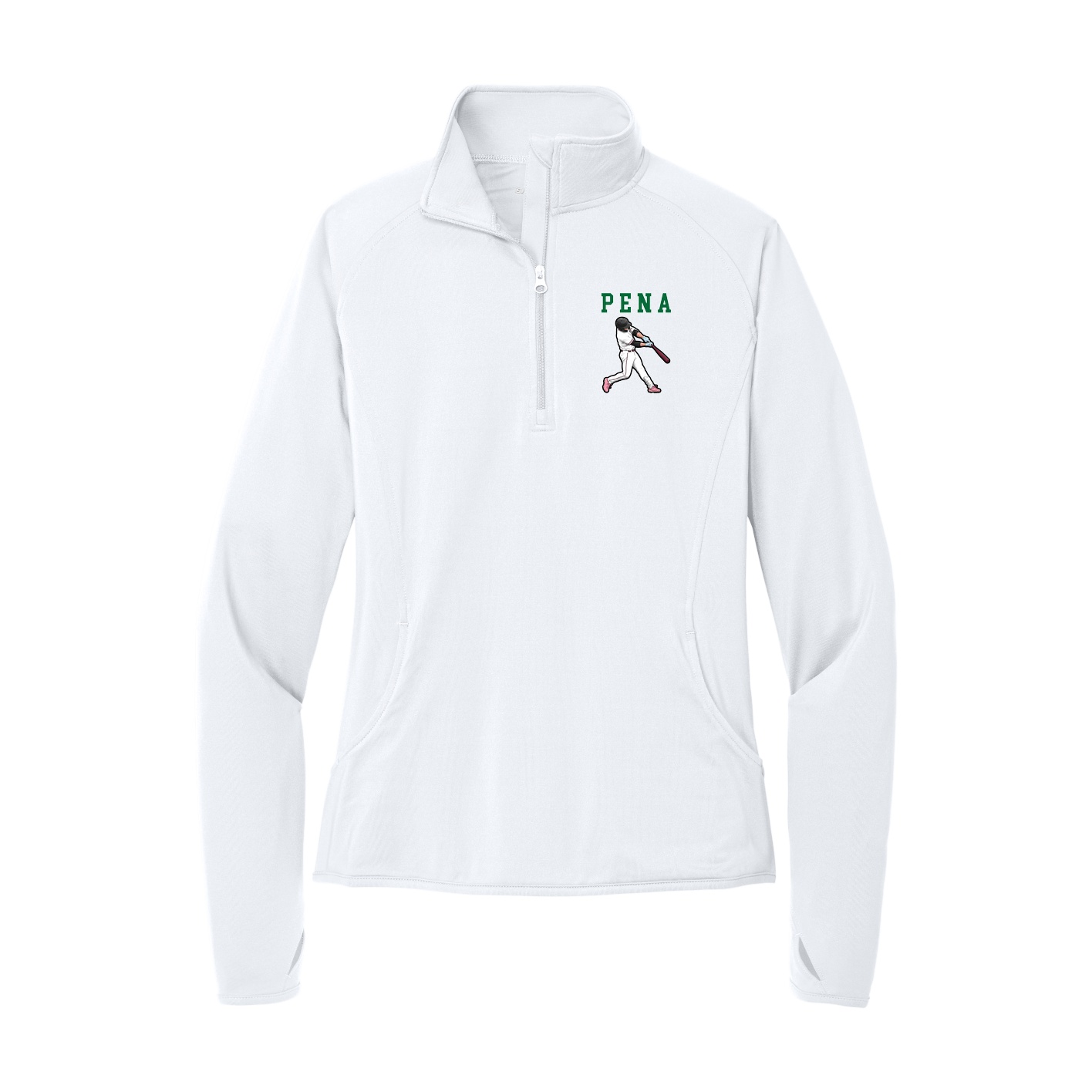 Women's Q-Zip Pullover — Shirsey in White