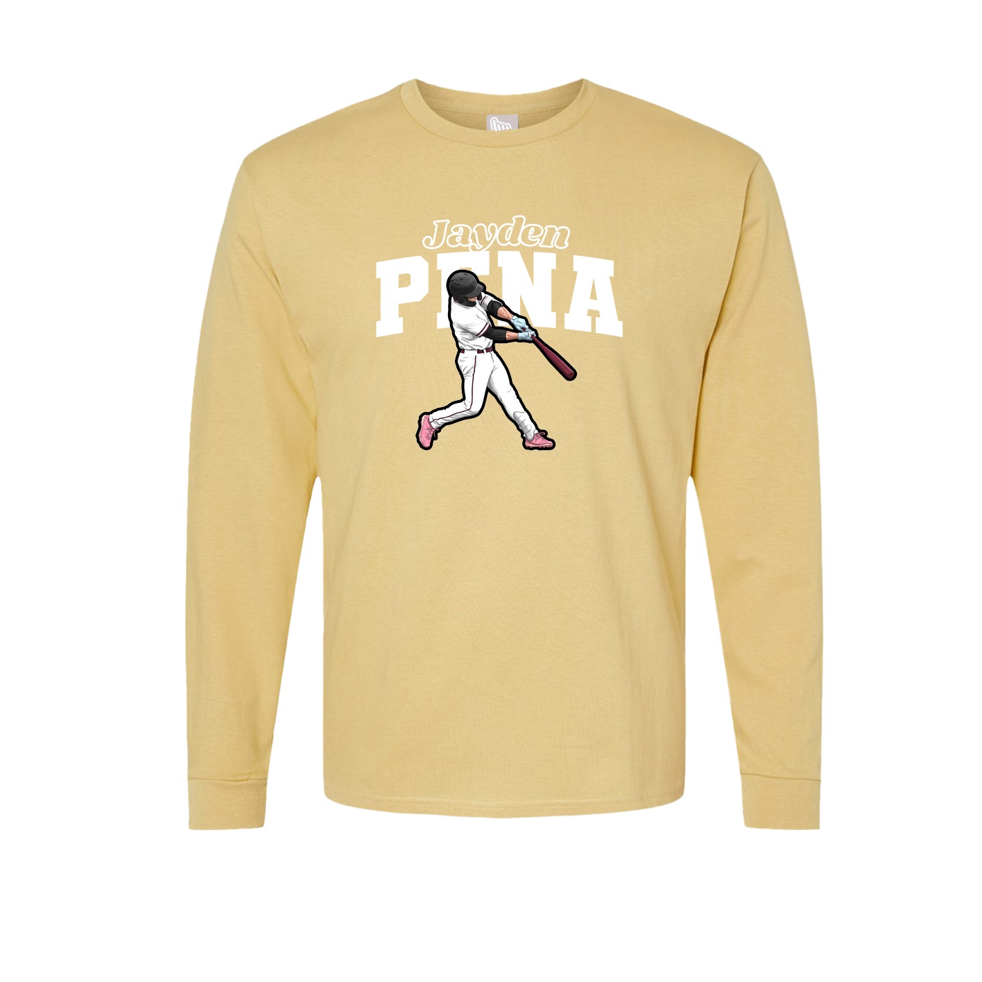 Long Sleeve Tee — Name Arch in Vegas Gold