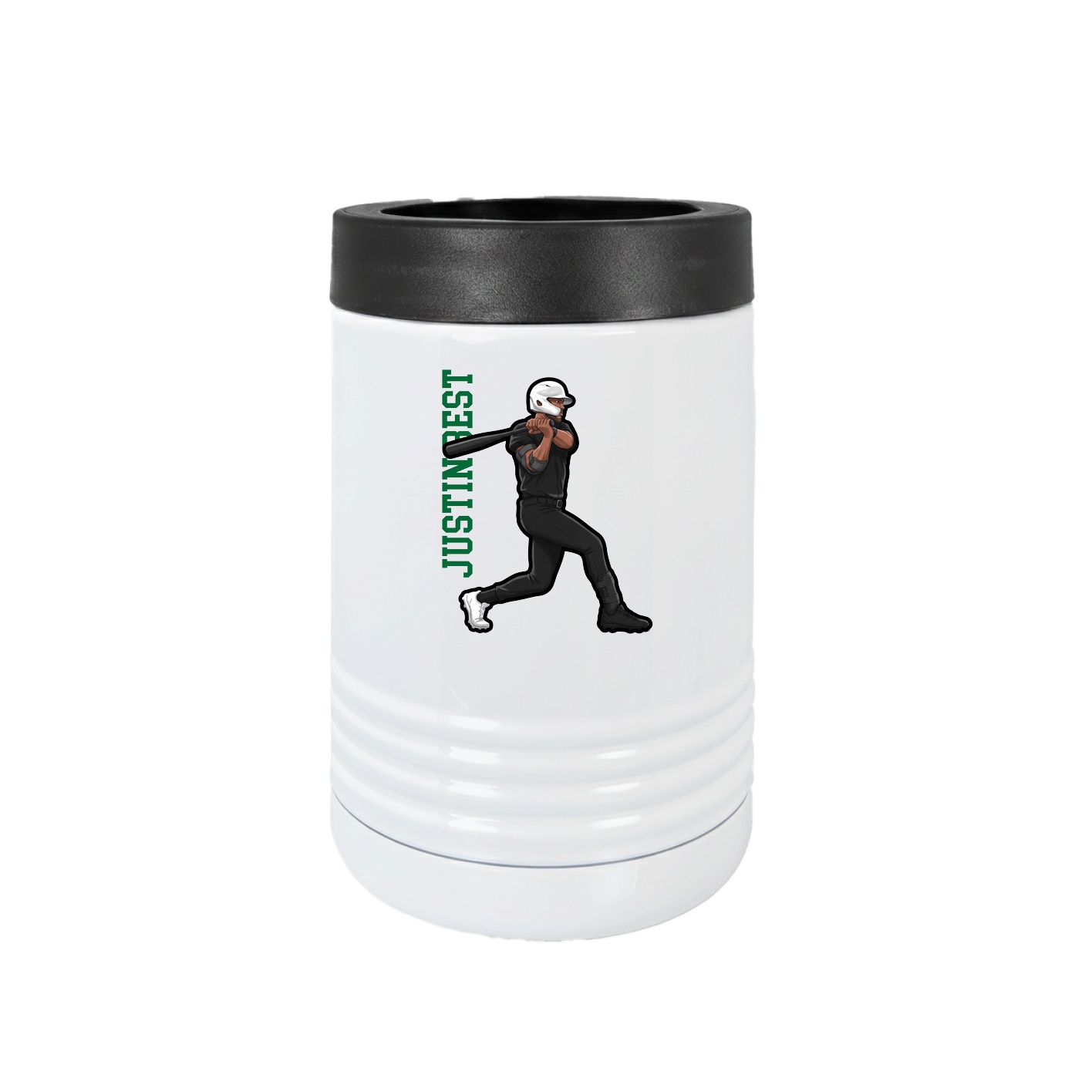 Beverage Holder — Name Vertical in White