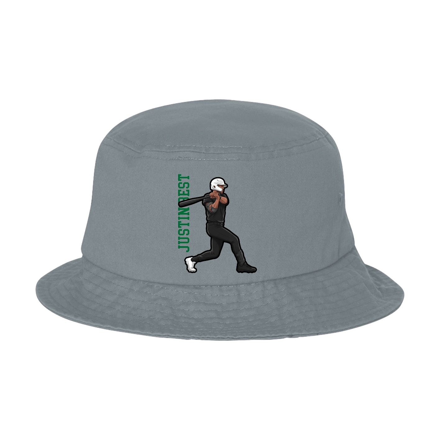Bucket Cap — Name Vertical in Grey