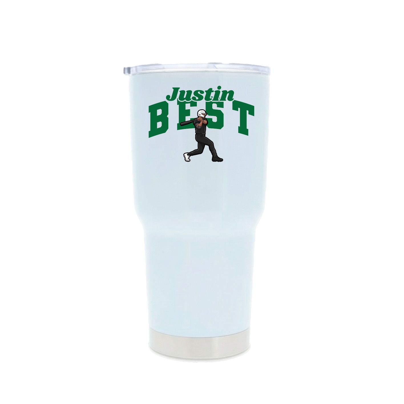 30oz Stainless Steel Tumbler — Signature Arch in White