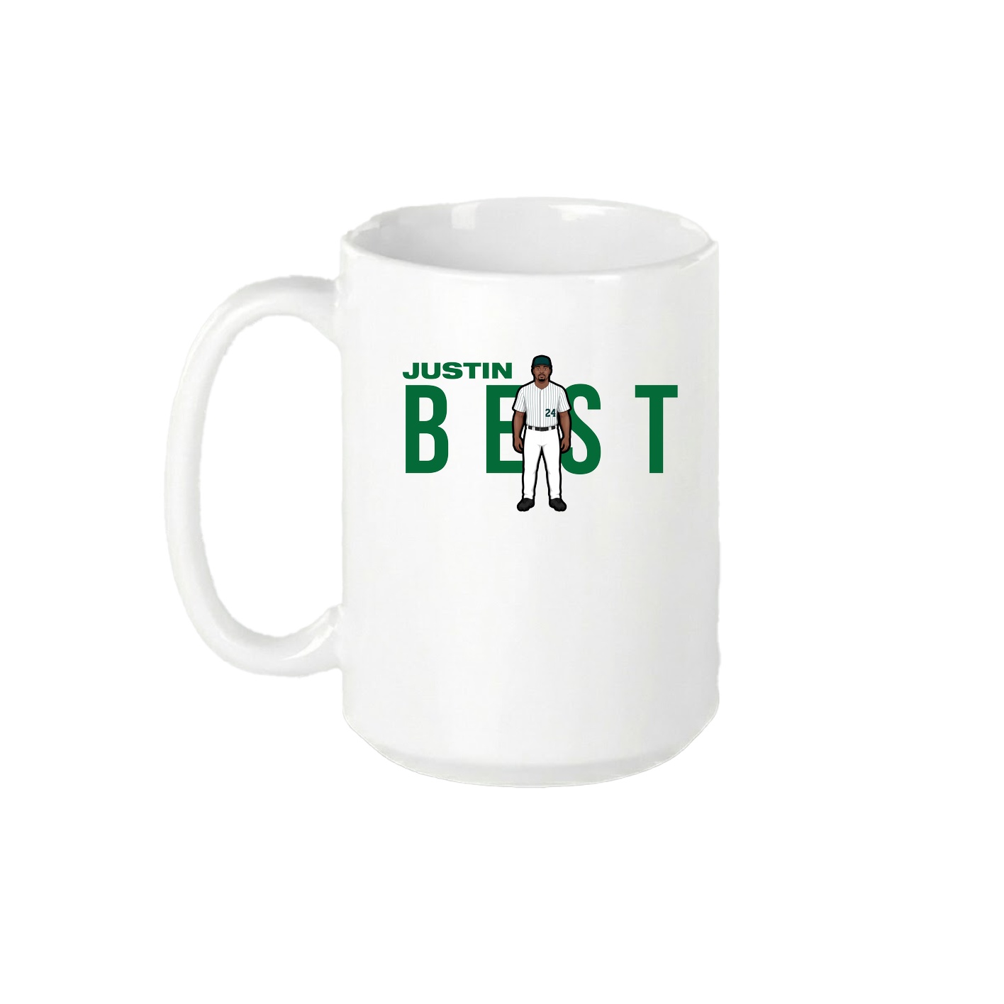 15oz Coffee Mug — Player Name in White