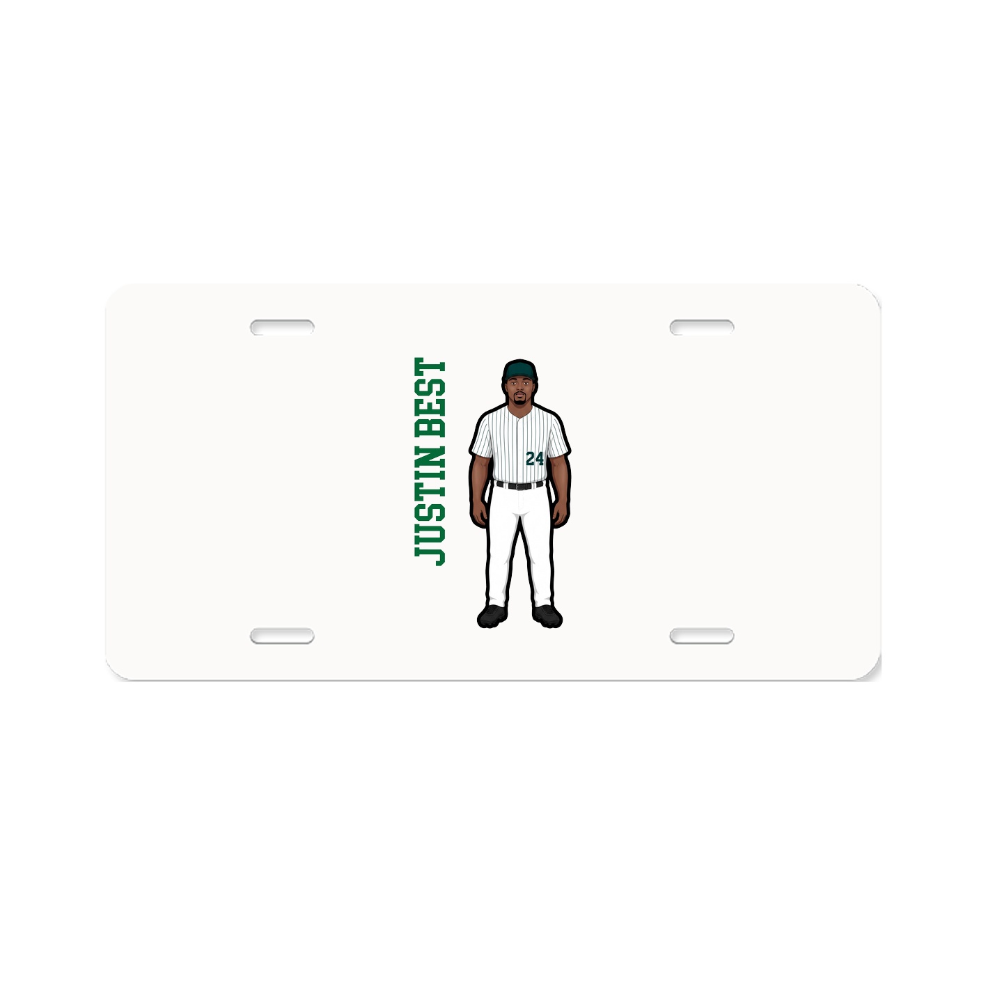 License Plate — Name Vertical in Classic