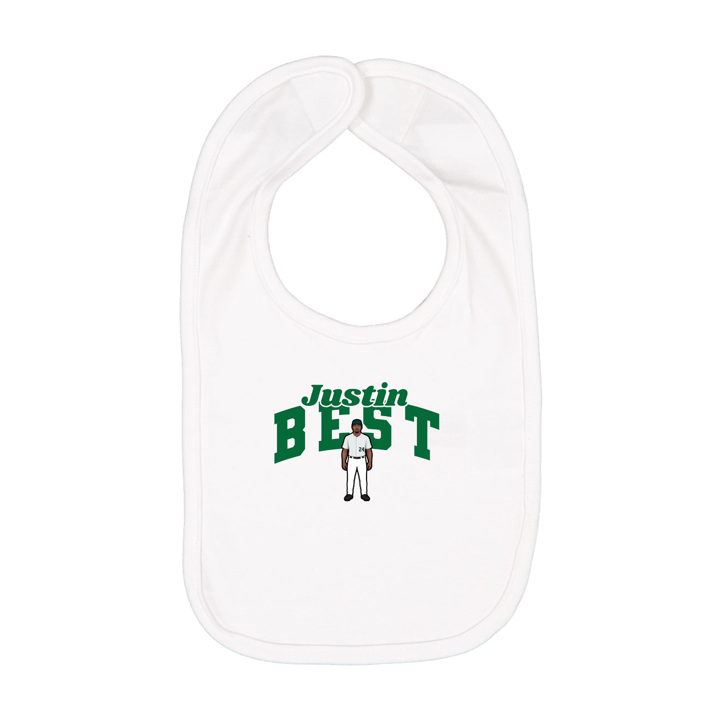 Infant Bib — Signature Arch in White