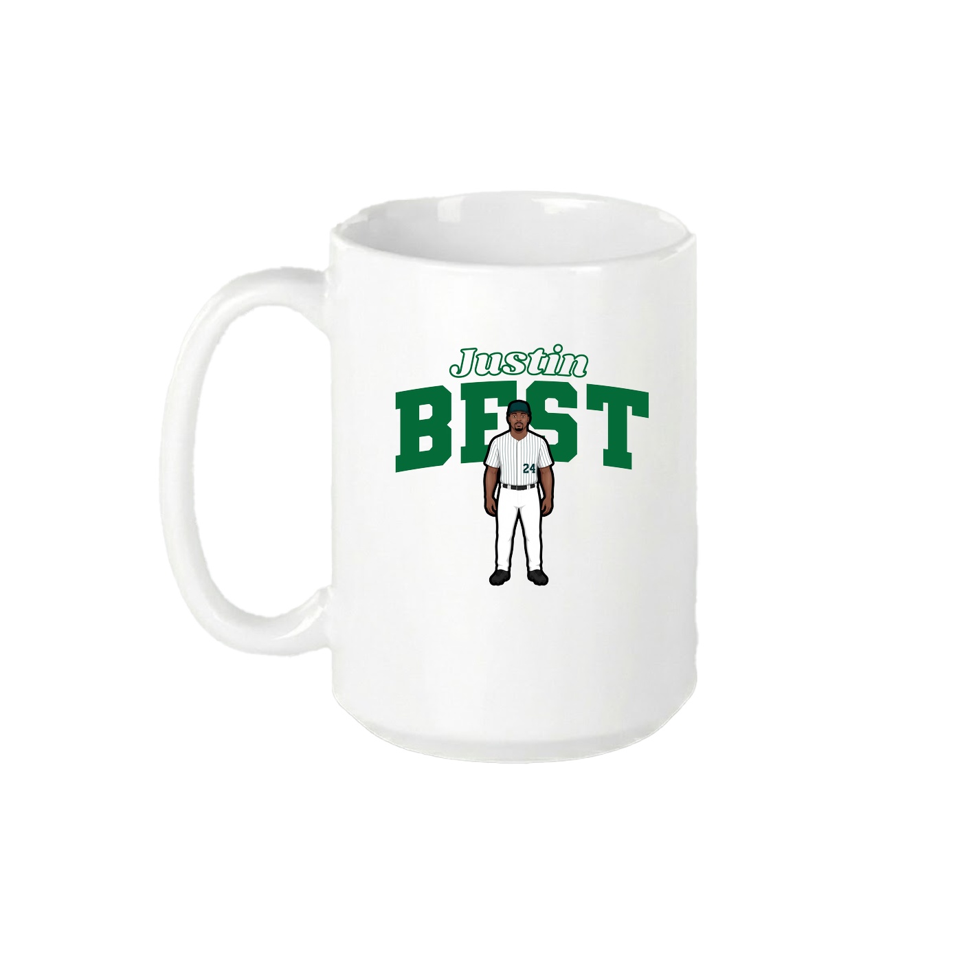 15oz Coffee Mug — Name Arch in White