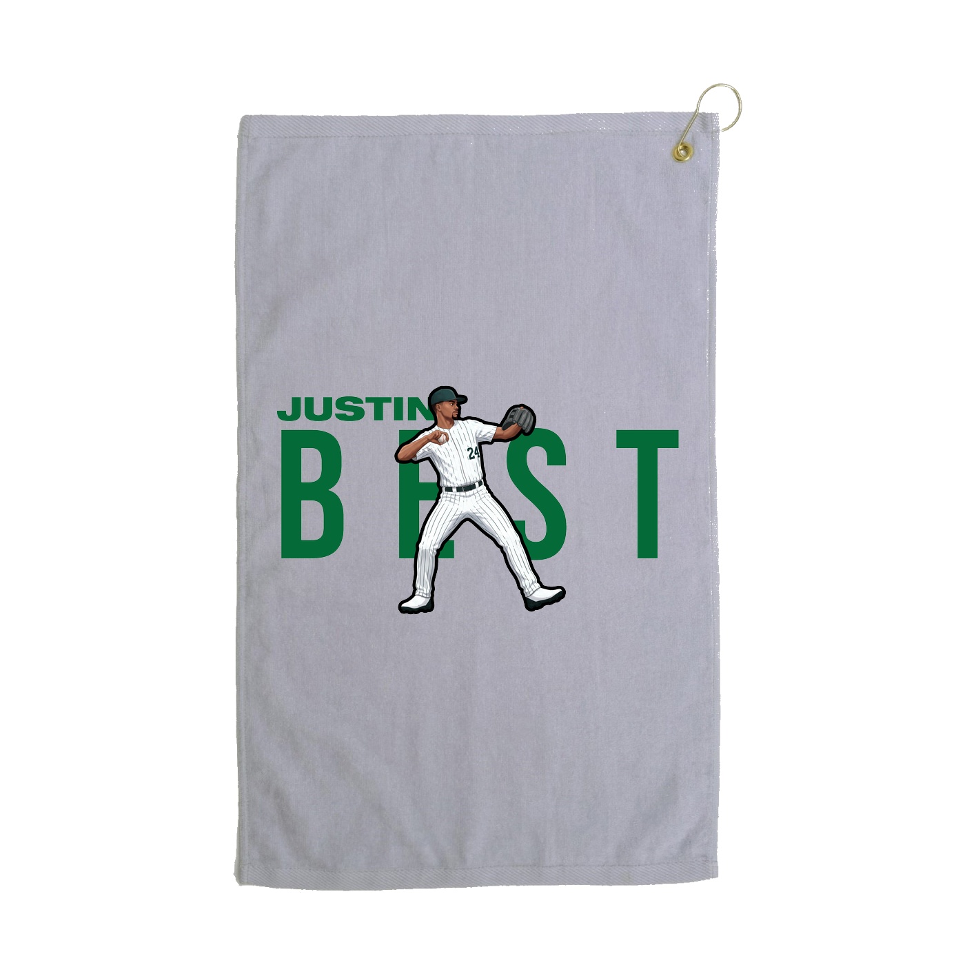 Golf Towel — Player Name in Grey