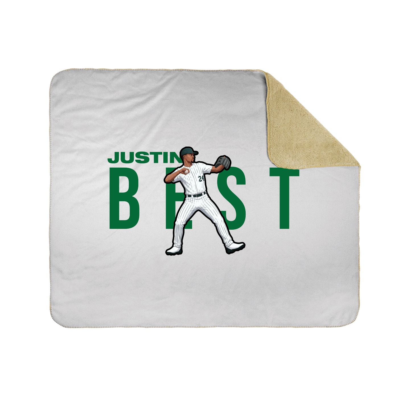 Throw Blanket — Player Name in White