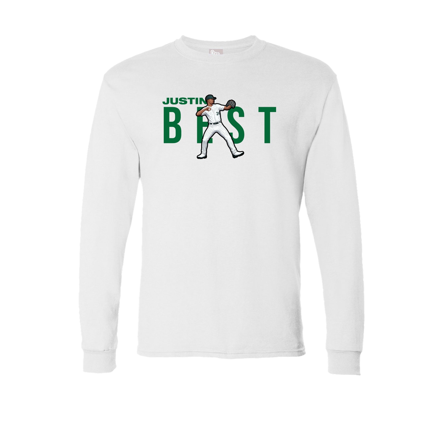 Long Sleeve Tee — Player Name in White
