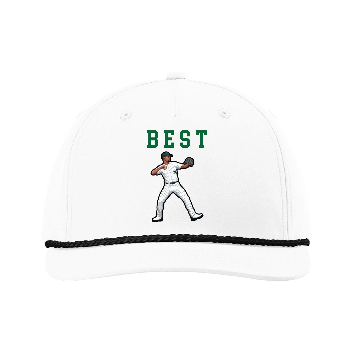 Five-Panel Classic Rope Cap — Shirsey in White