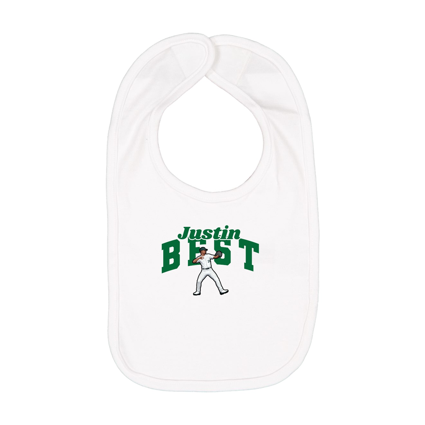 Infant Bib — Signature Arch in White