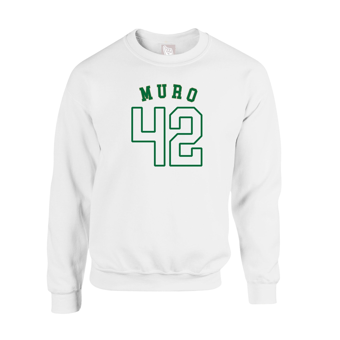 Fleece Crew — Shirsey Arch in White