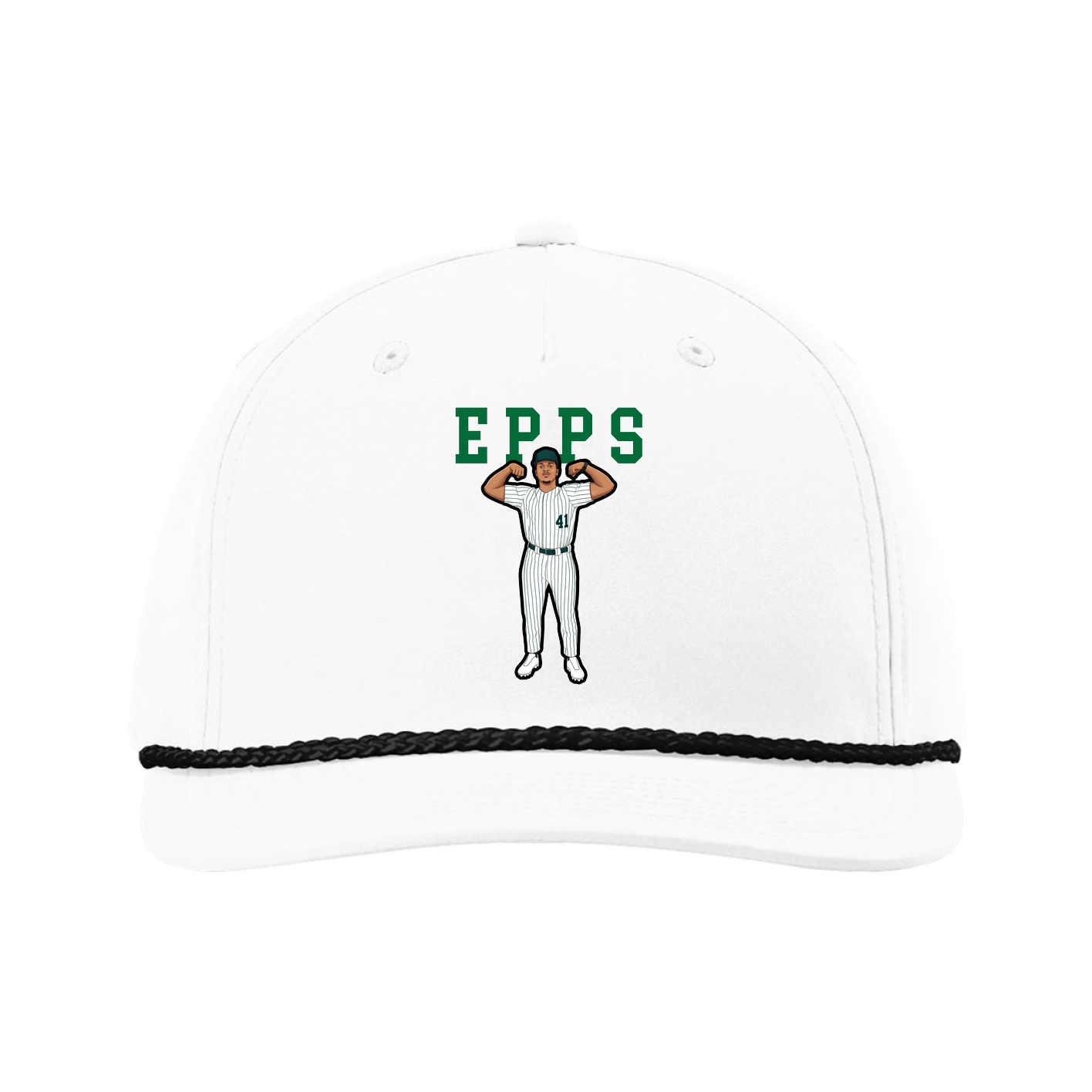 Five-Panel Classic Rope Cap — Shirsey in White