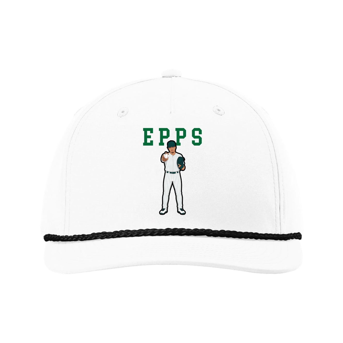Five-Panel Classic Rope Cap — Shirsey in White