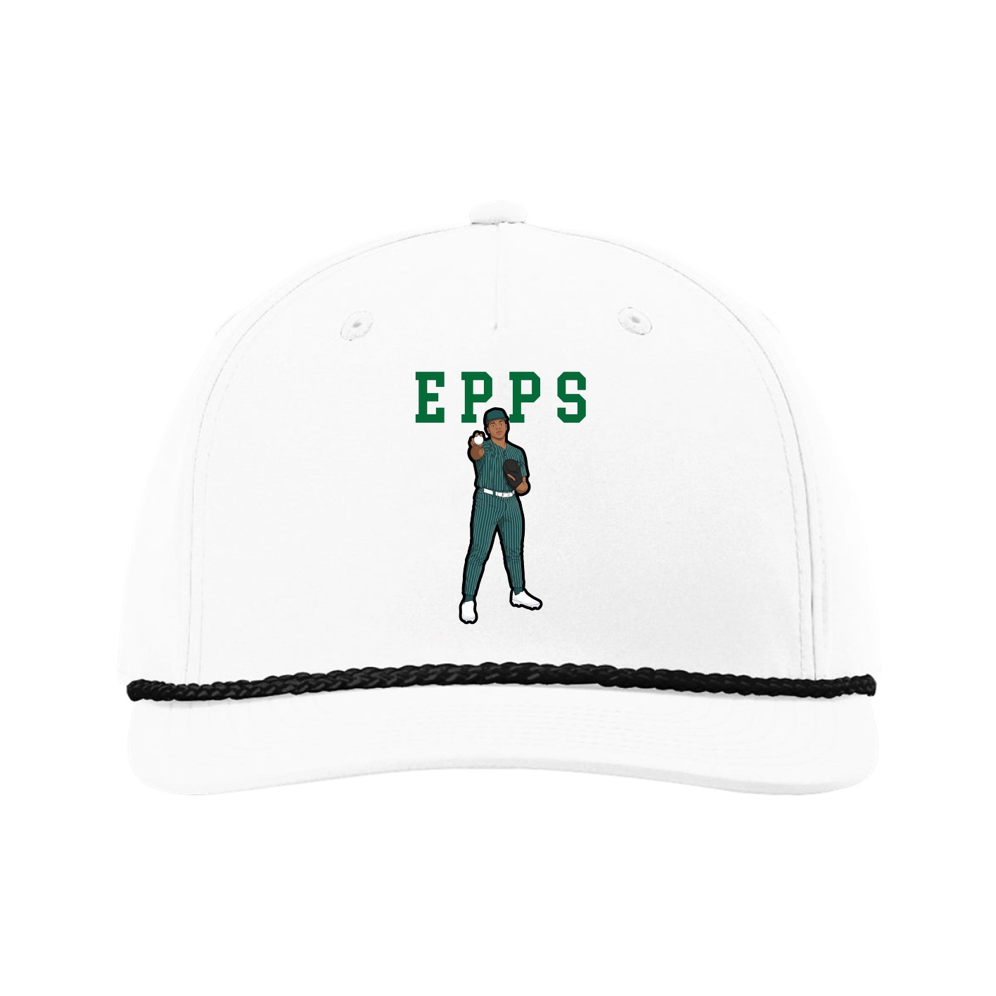 Five-Panel Classic Rope Cap — Shirsey in White